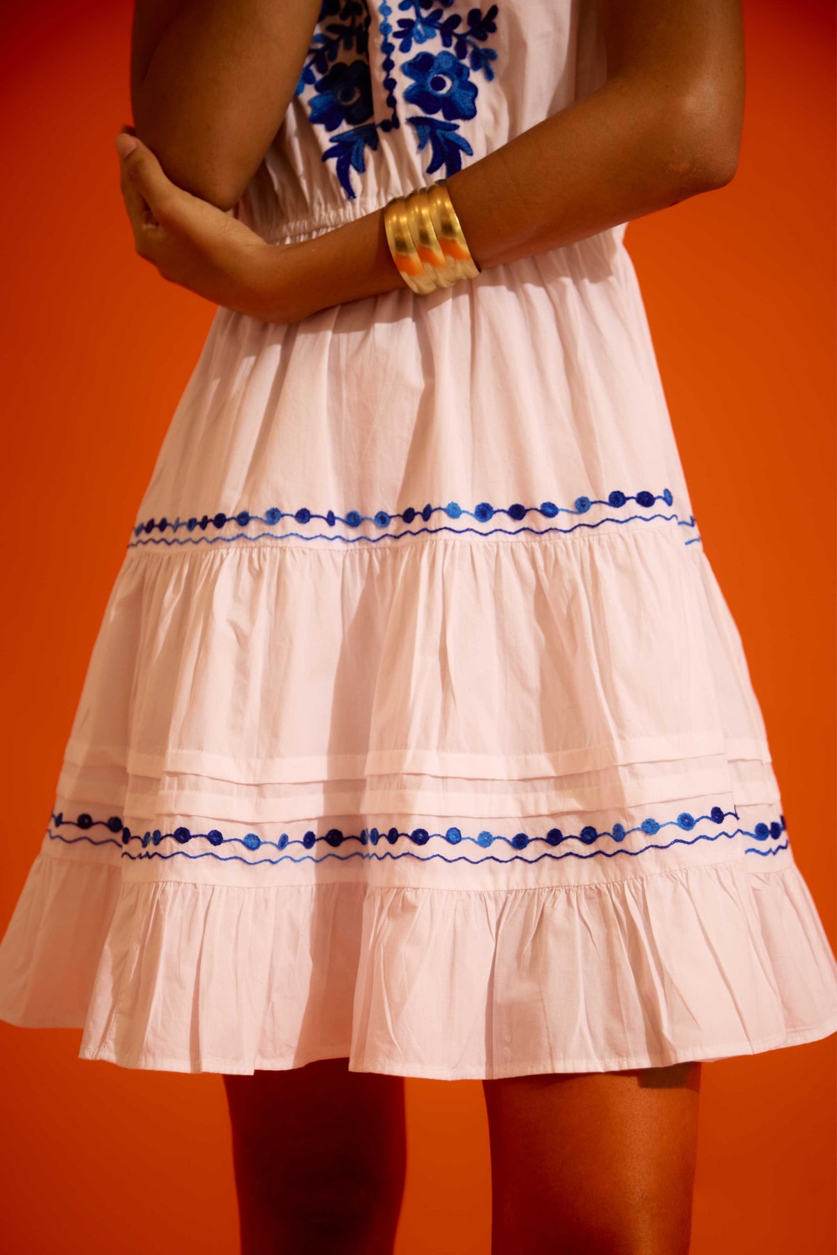 Ivory Tier Mini Dress