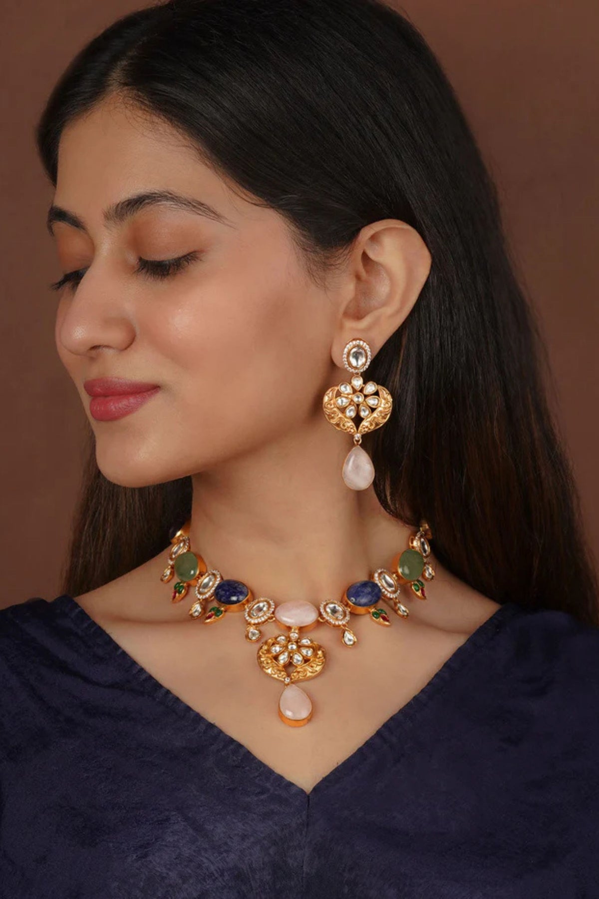 Multicolor Contemporary Necklace Set