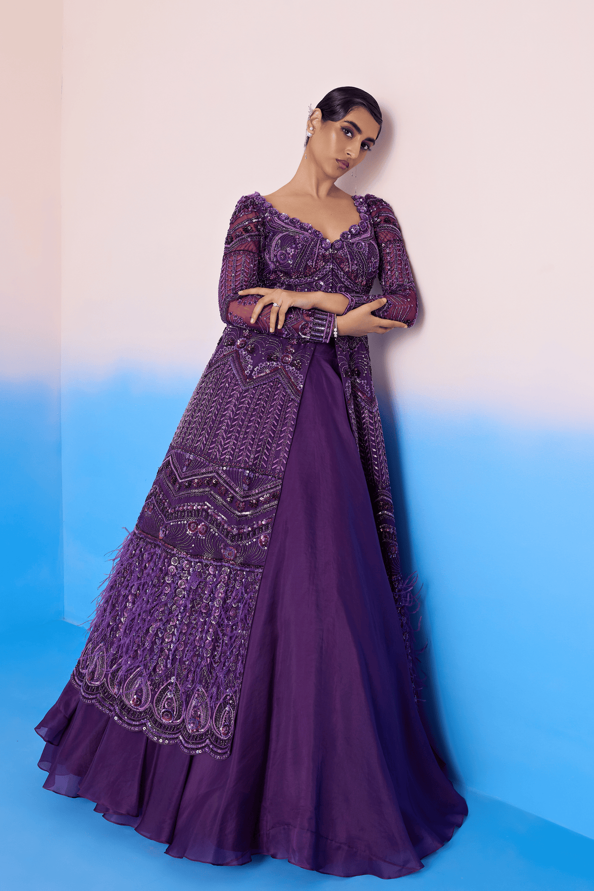 Midnight Purple Lehenga Set