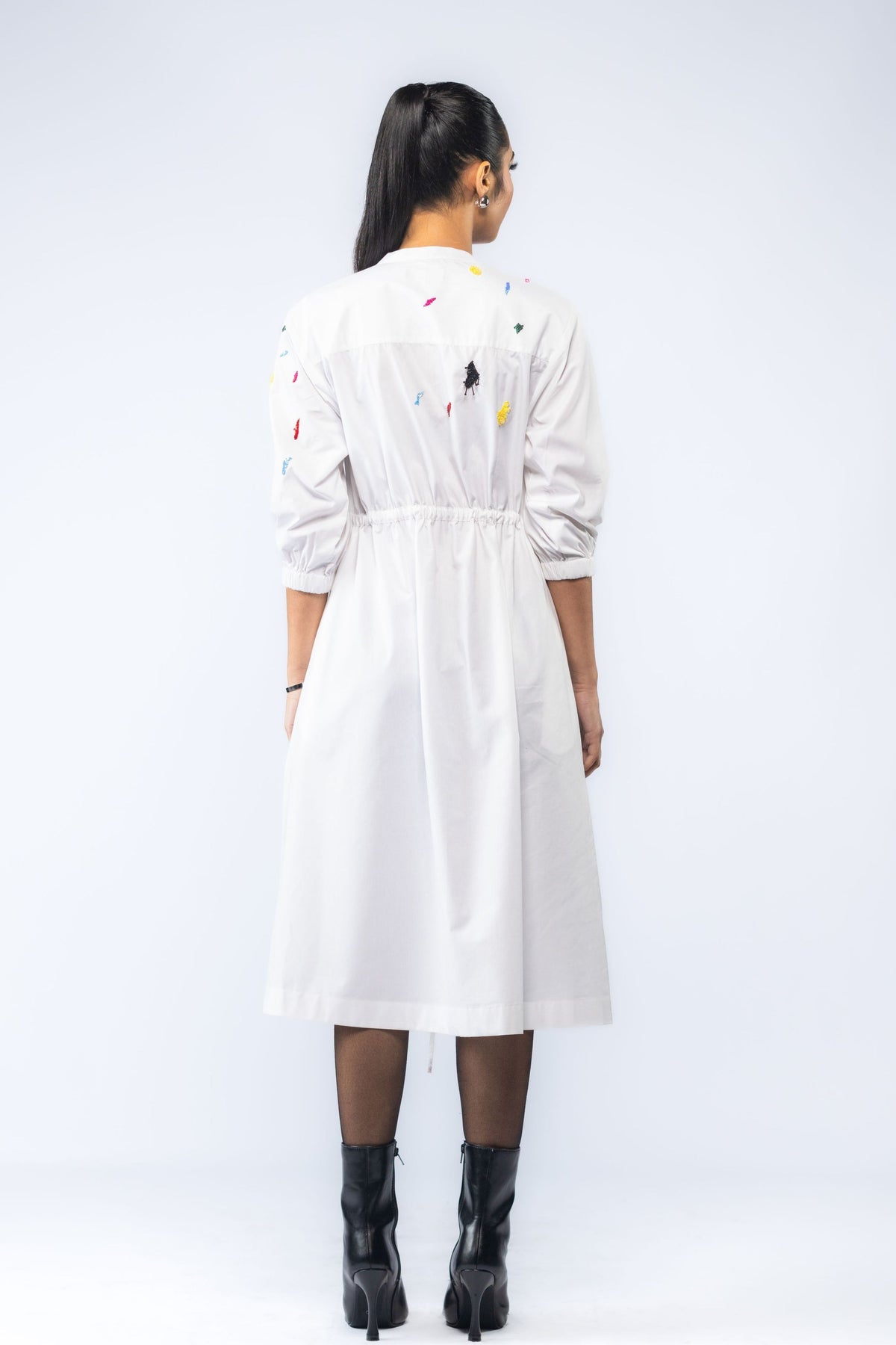 Elara Embroidered Long Dress