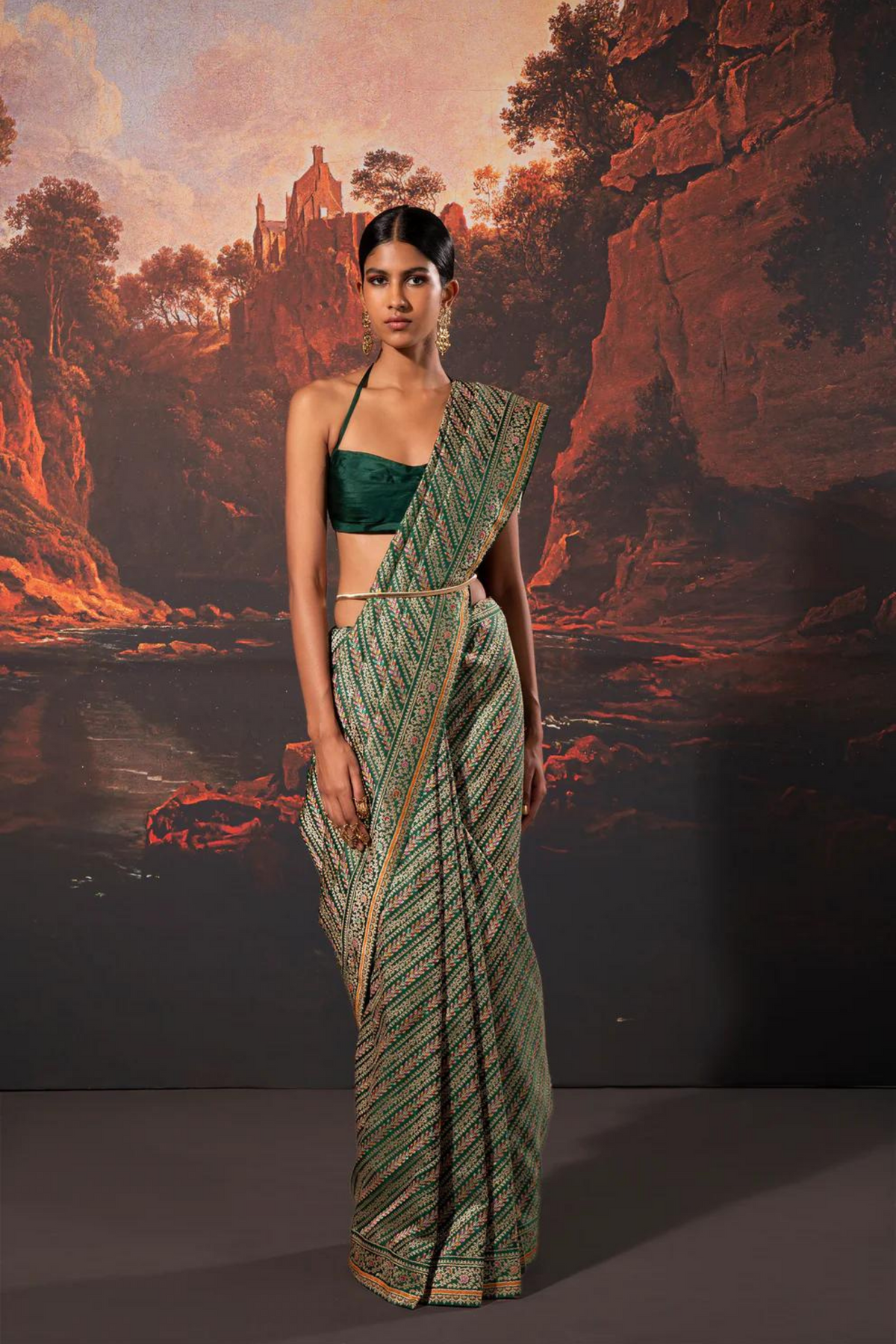 Handwoven Green Silk Saree
