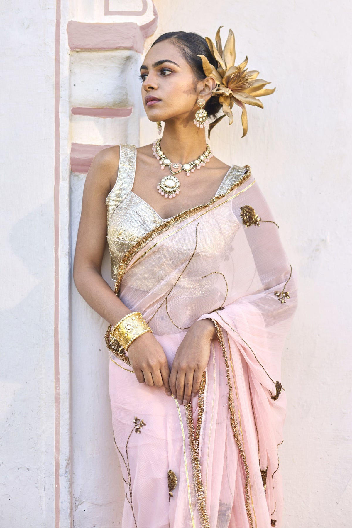 Blush Pink Siana Saree Set