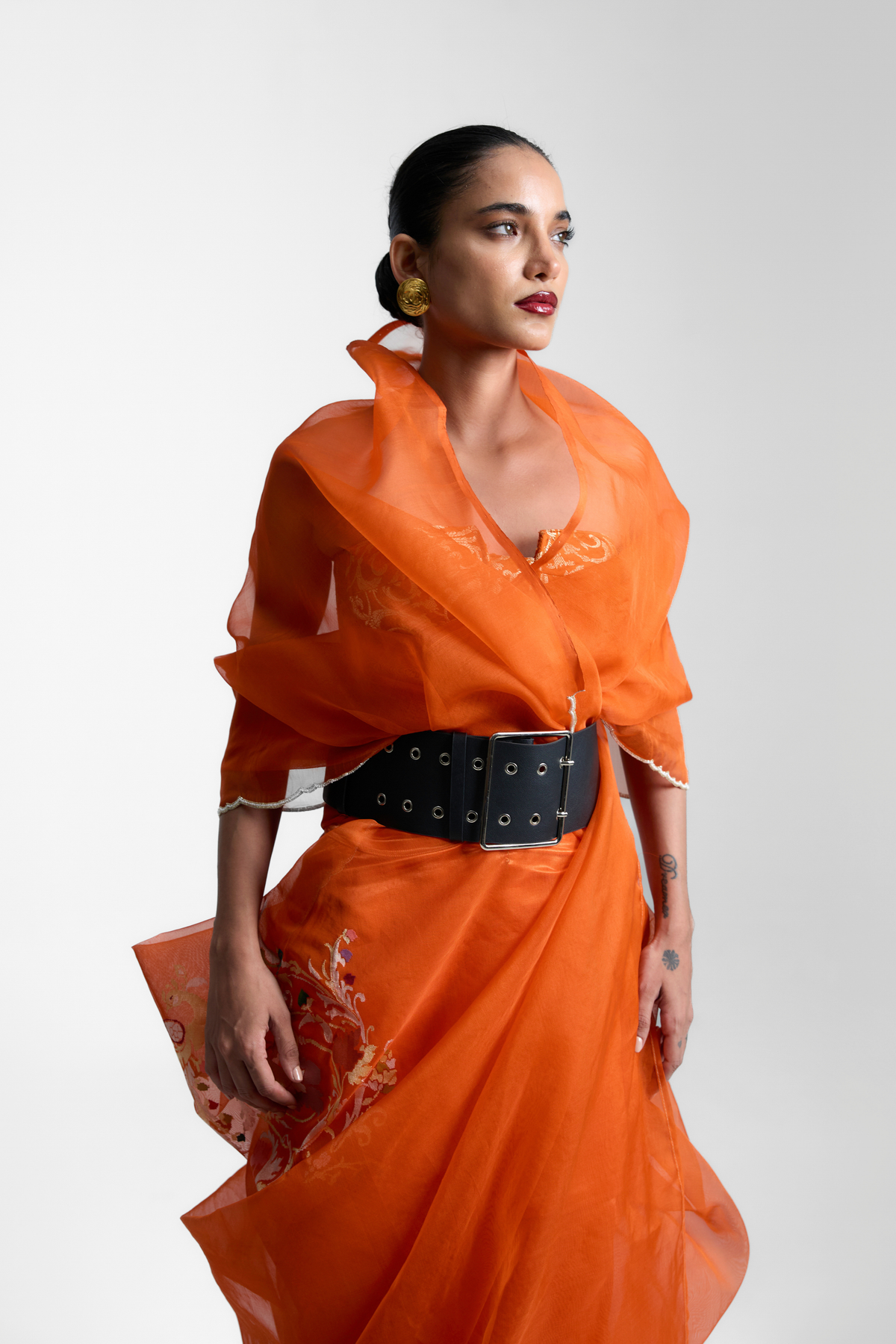 The Amber Glow Saree