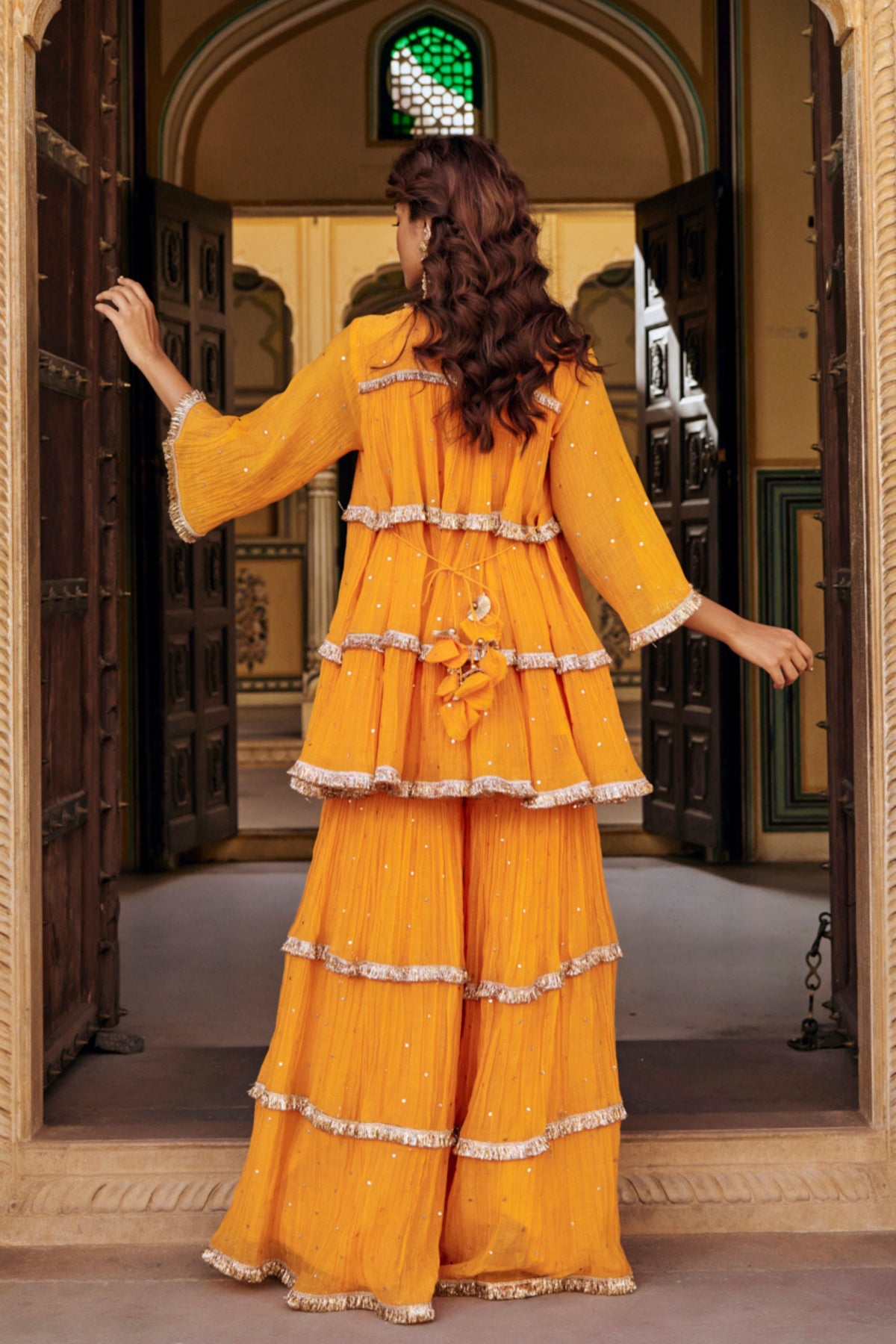 Saffron Sharara Set