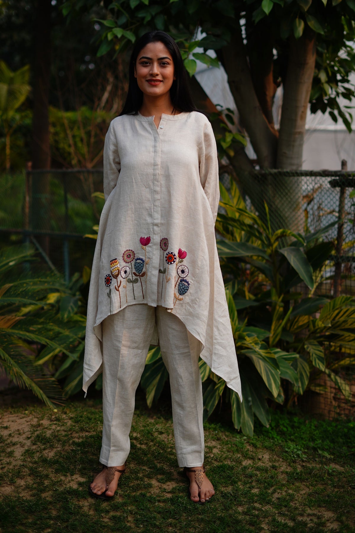 Beige Highlow Tunic