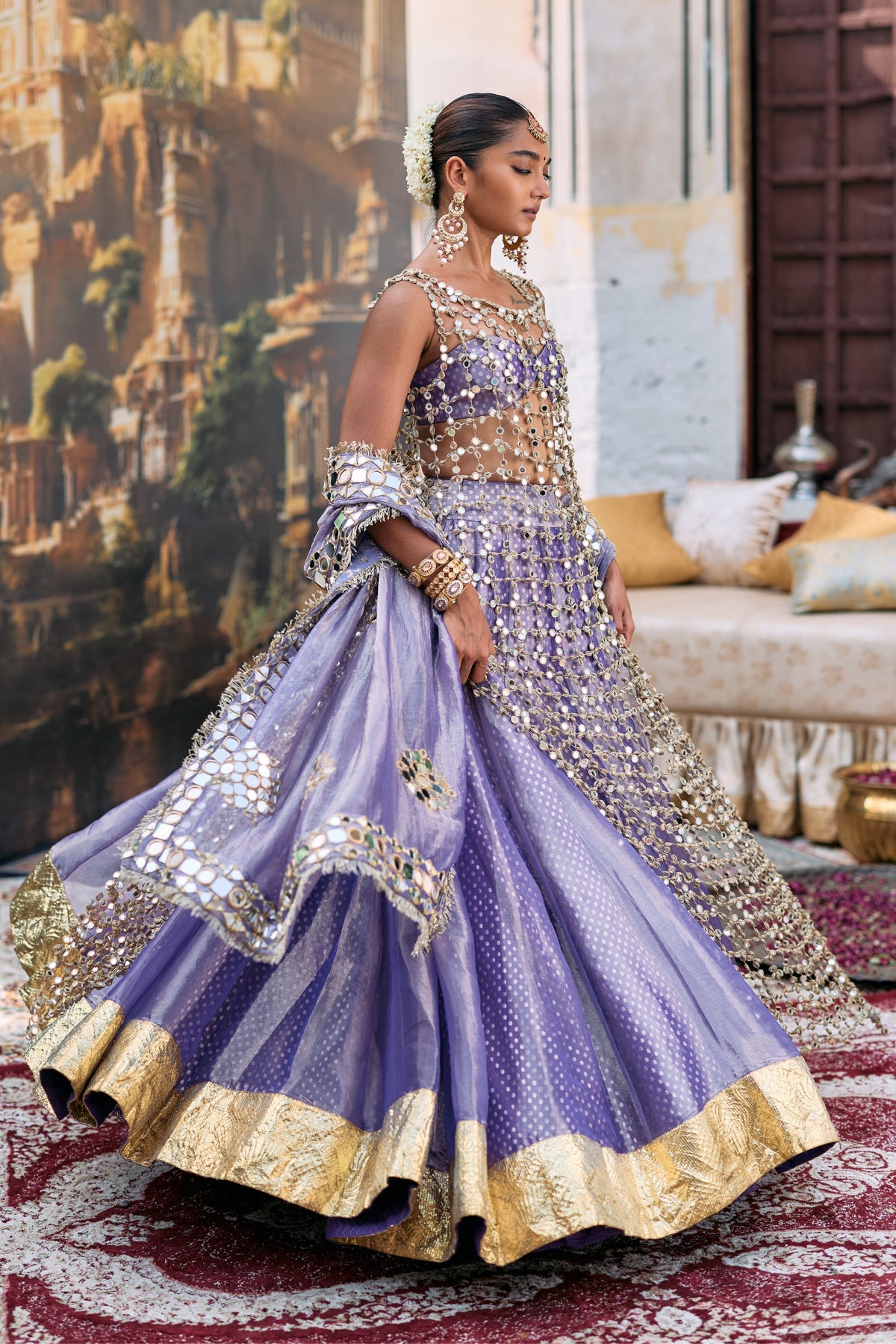Lilac Prabha Lehenga Set