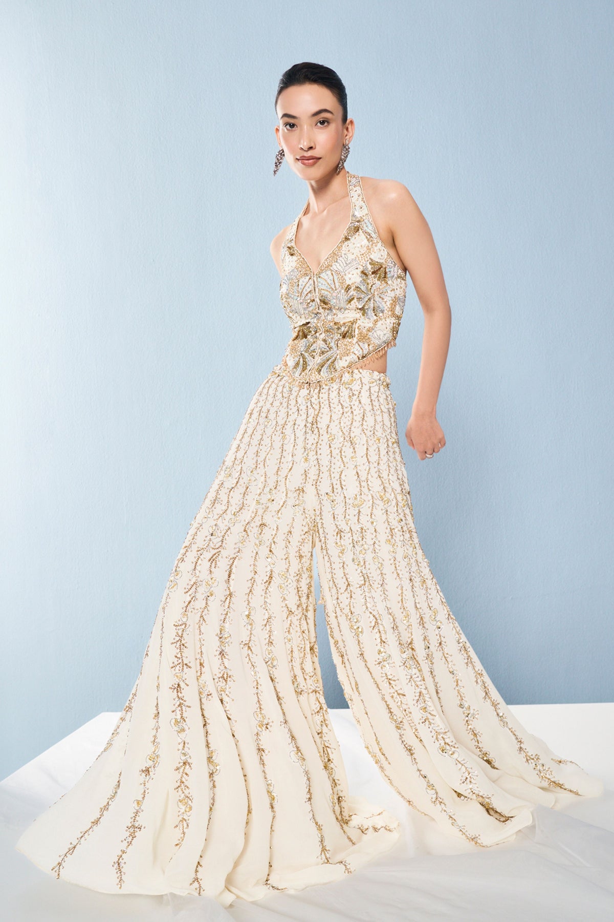 High Waist Sharara And Corset