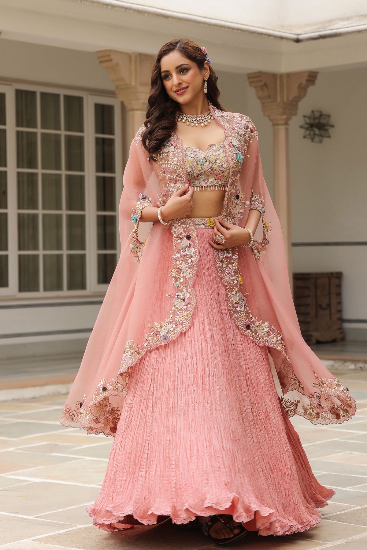 Gulzar Cape Lehenga Set