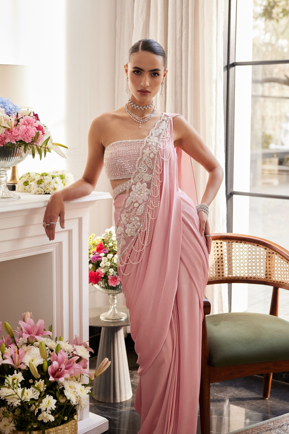 Stacie Drape Saree Set