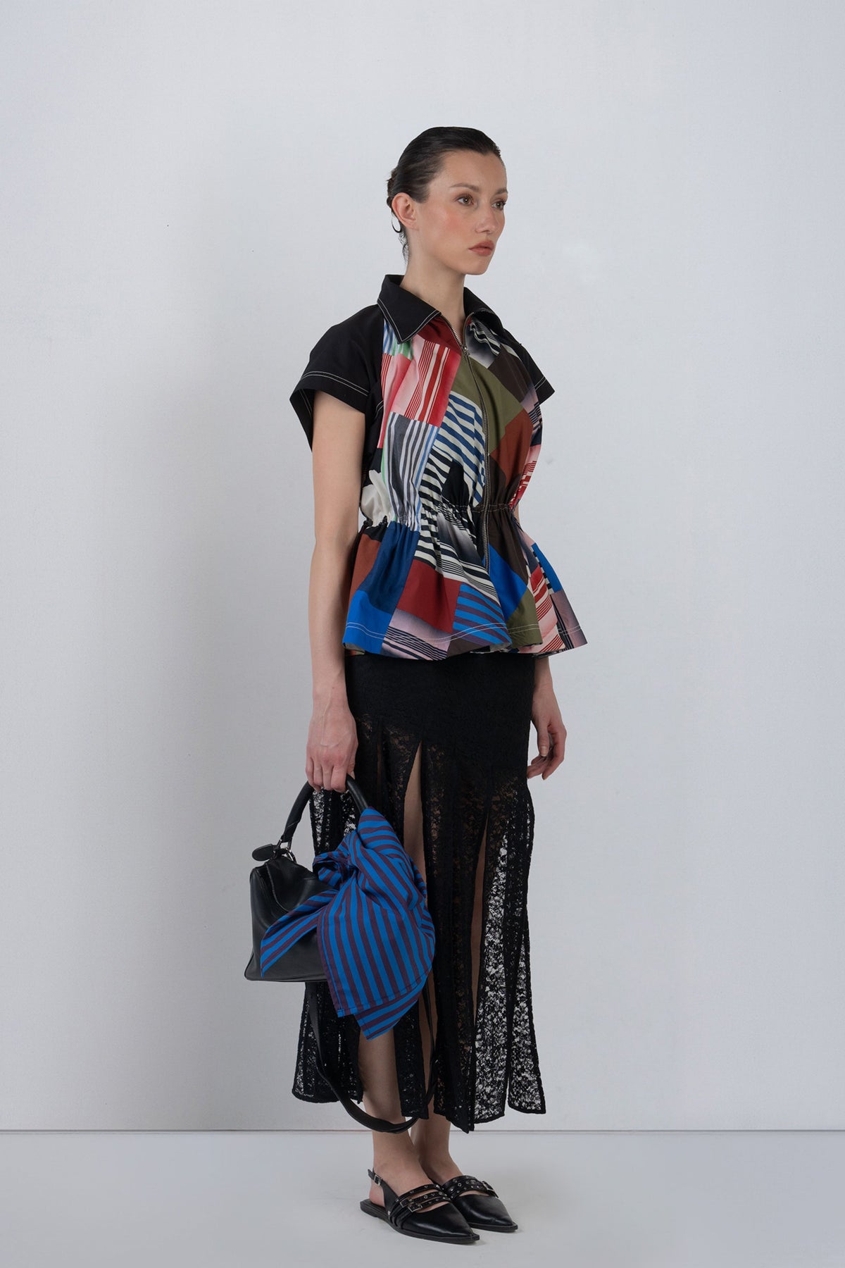 Patchwork Parka Top