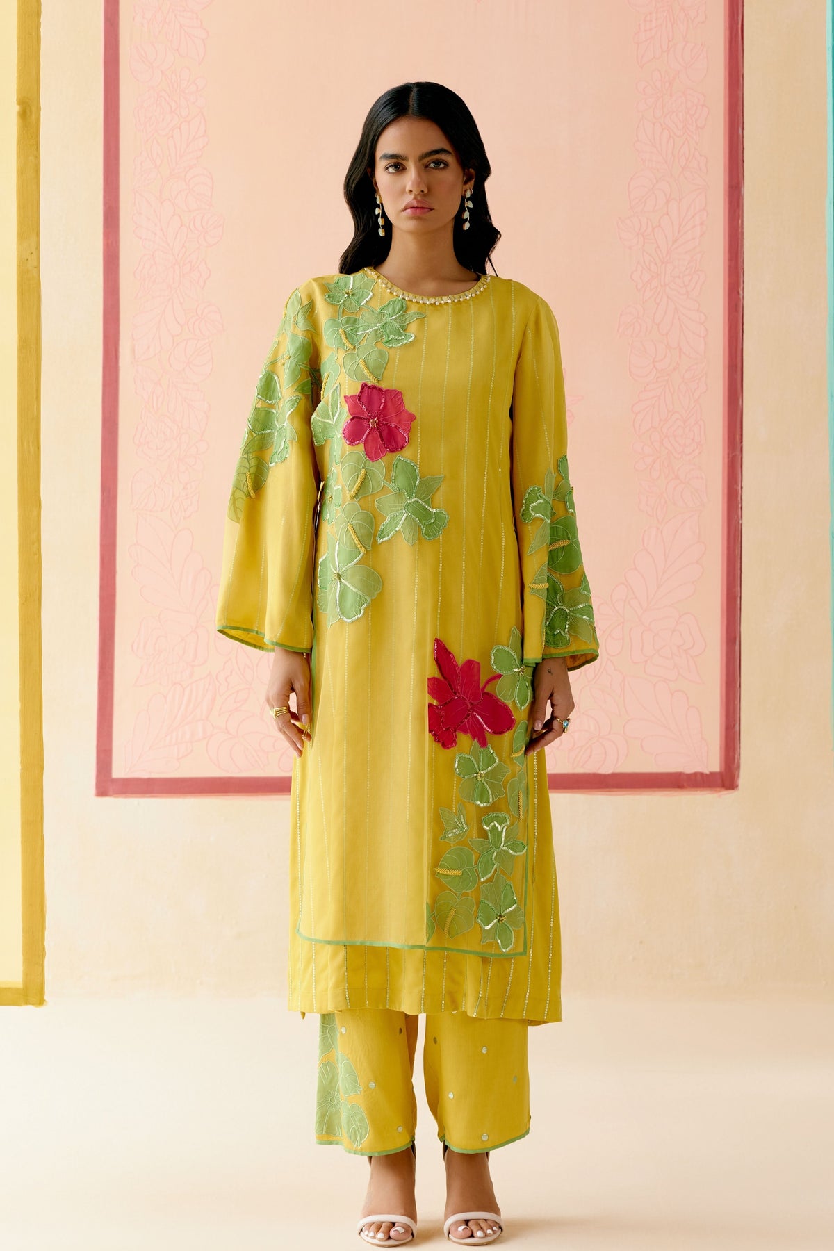 Mustard Colored Kurta Set