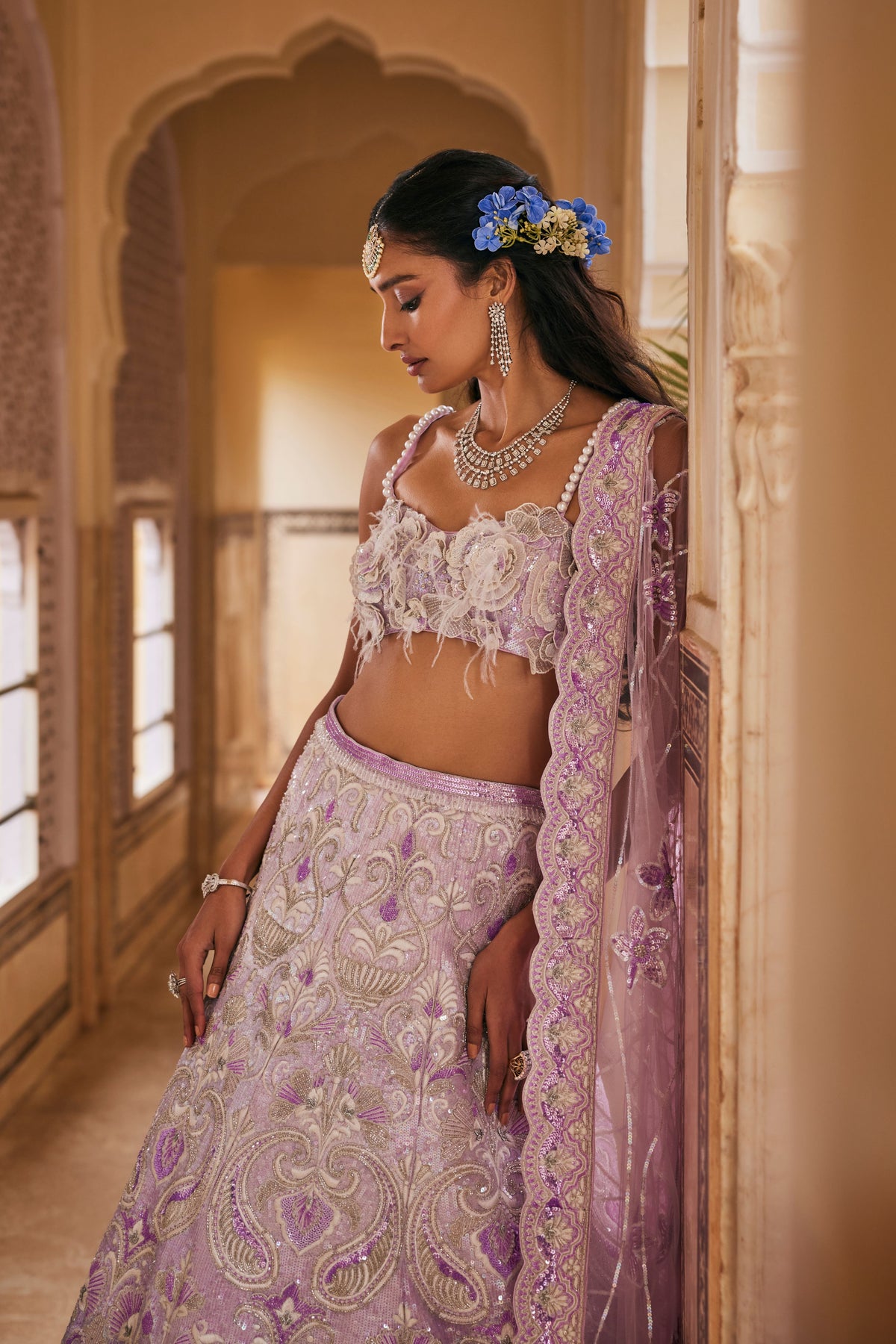 Lilac Gulbagh Lehenga Set