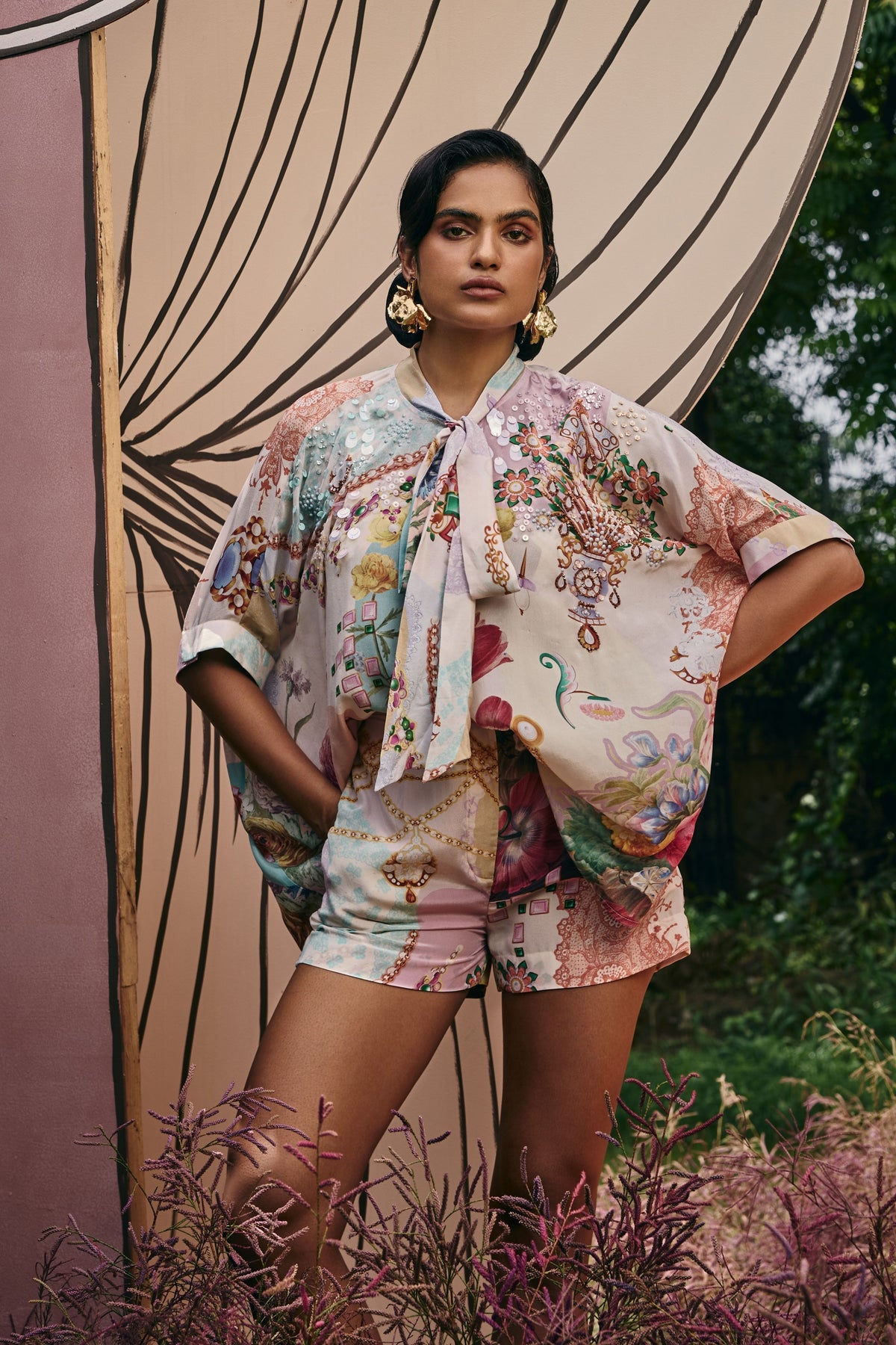 Trove Tie-up Top and High-waist Shorts