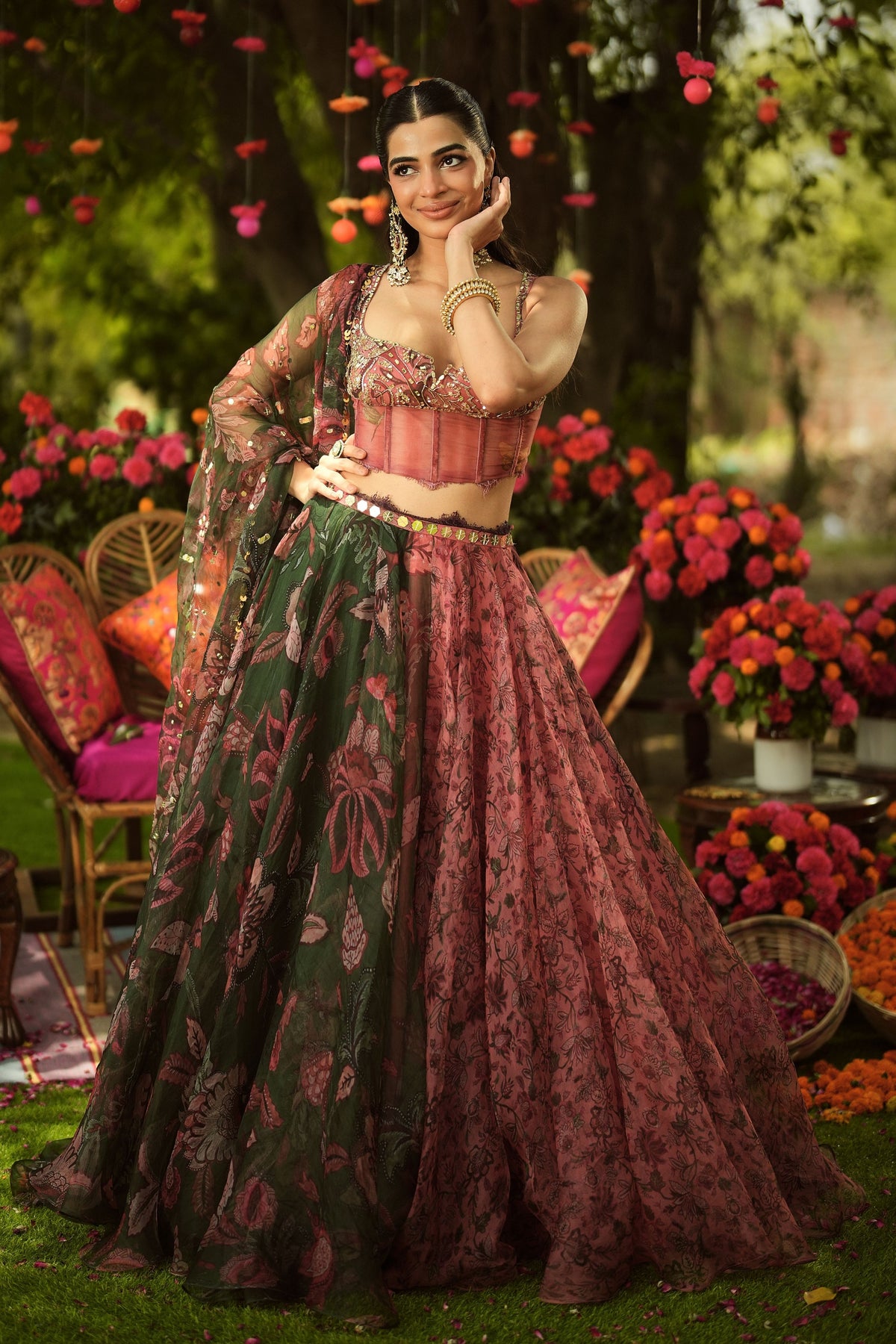 Palak Lehenga Set
