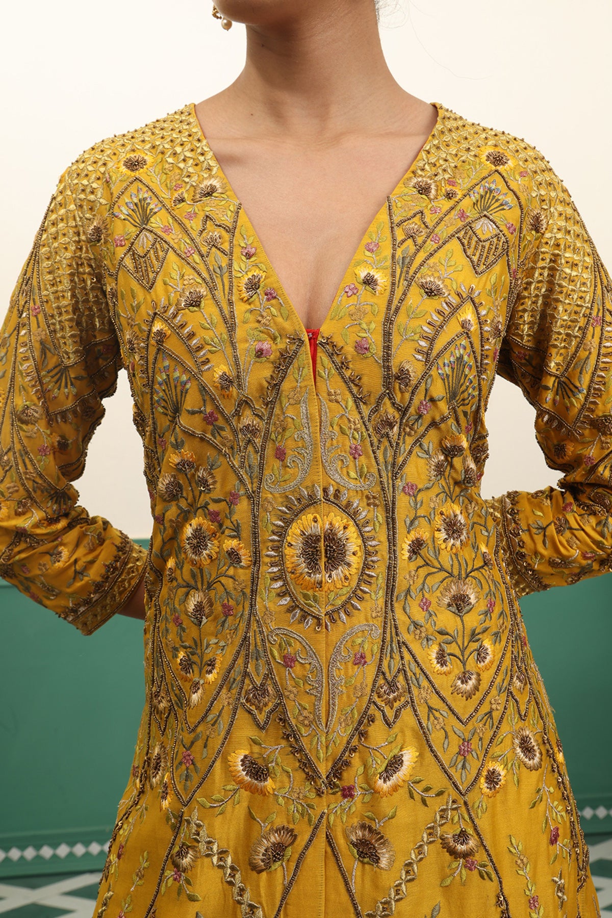 Mustard Anarkali