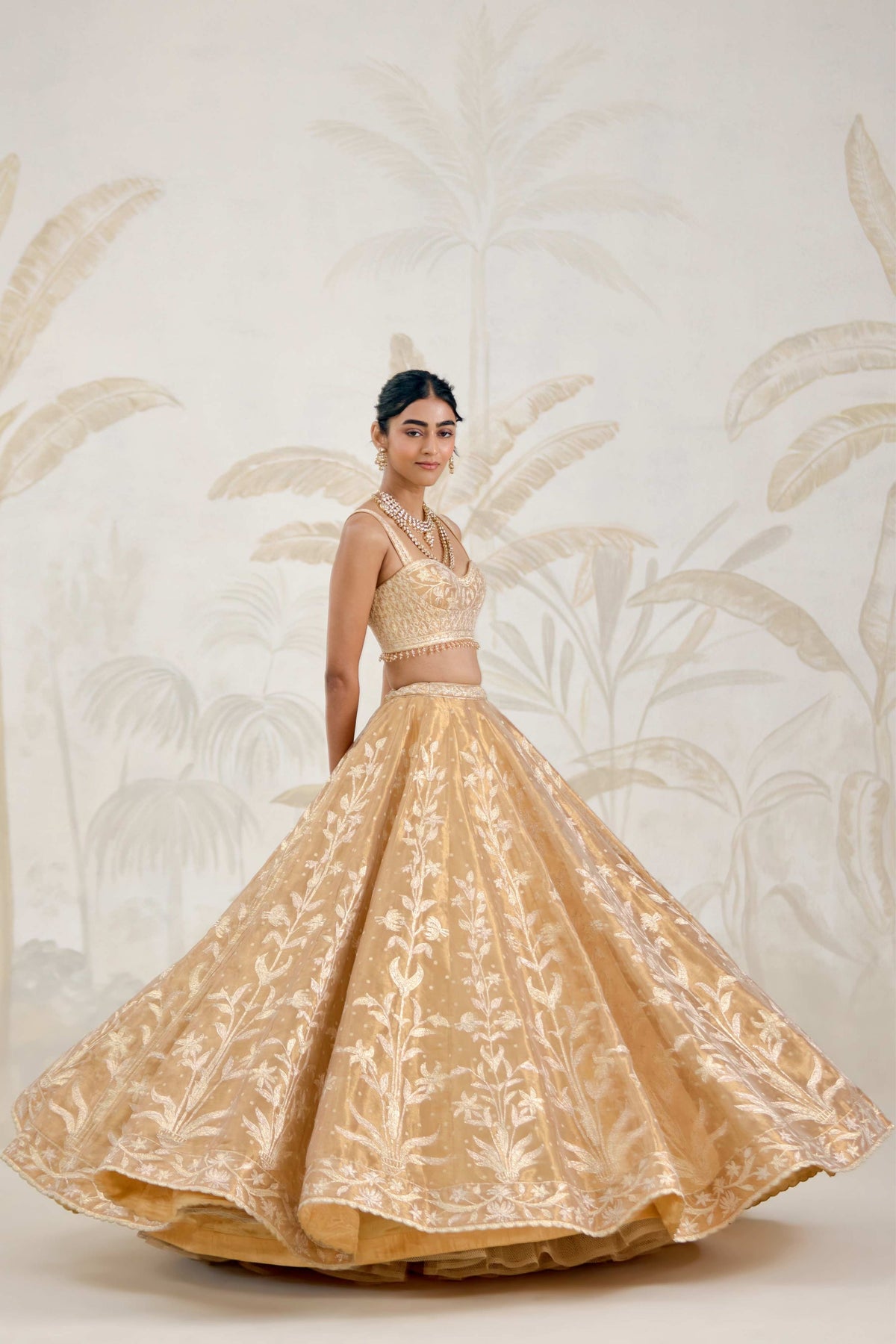 Gold Lehenga Set