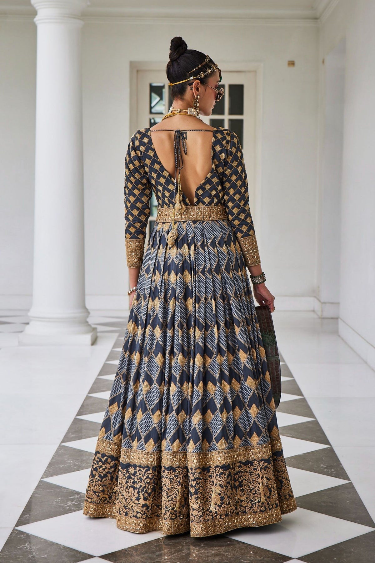 Shikargah Geometric Anarkali