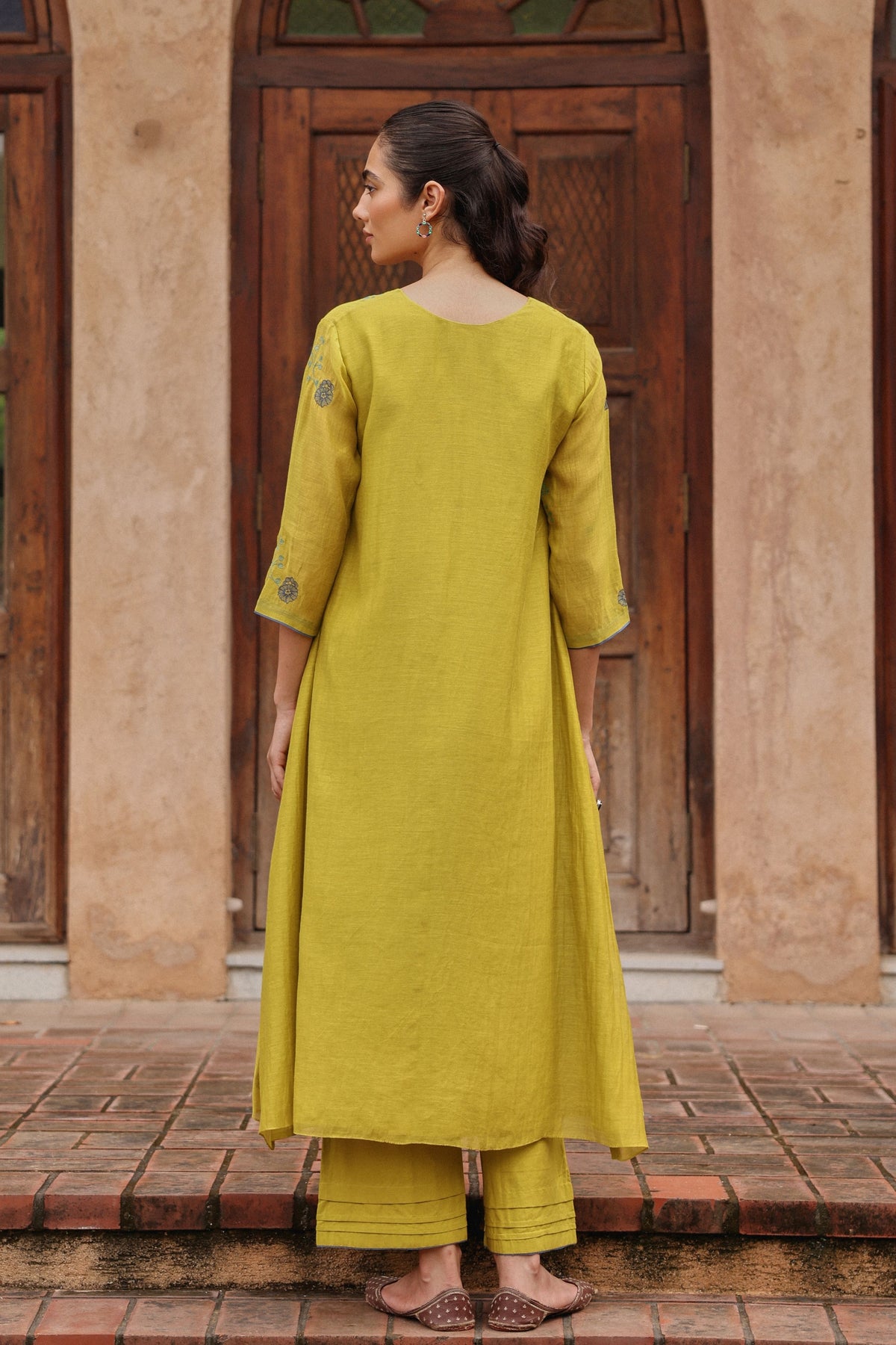 Citrine Applique Bloom Tunic Set