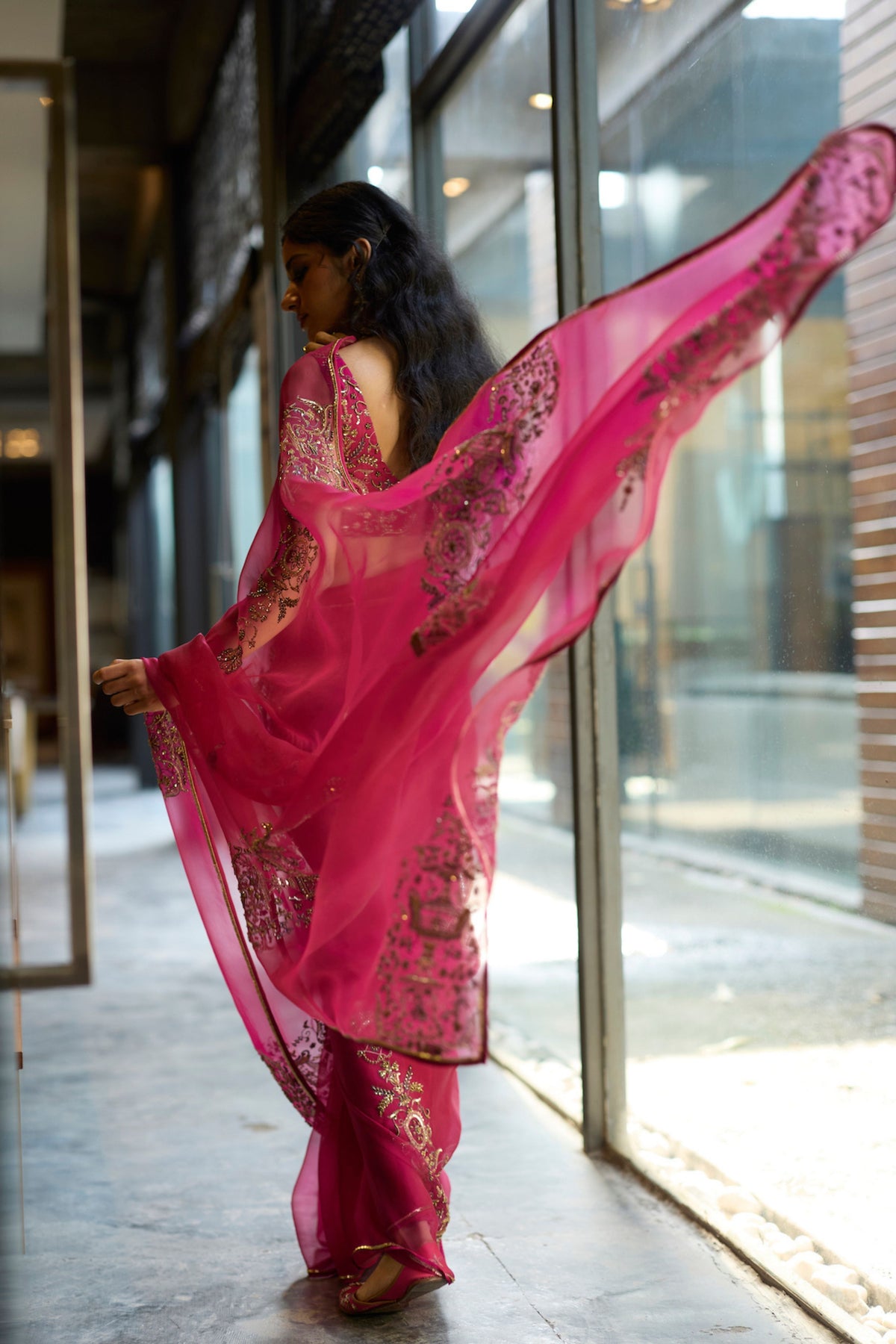 Pink Anugraha Saree