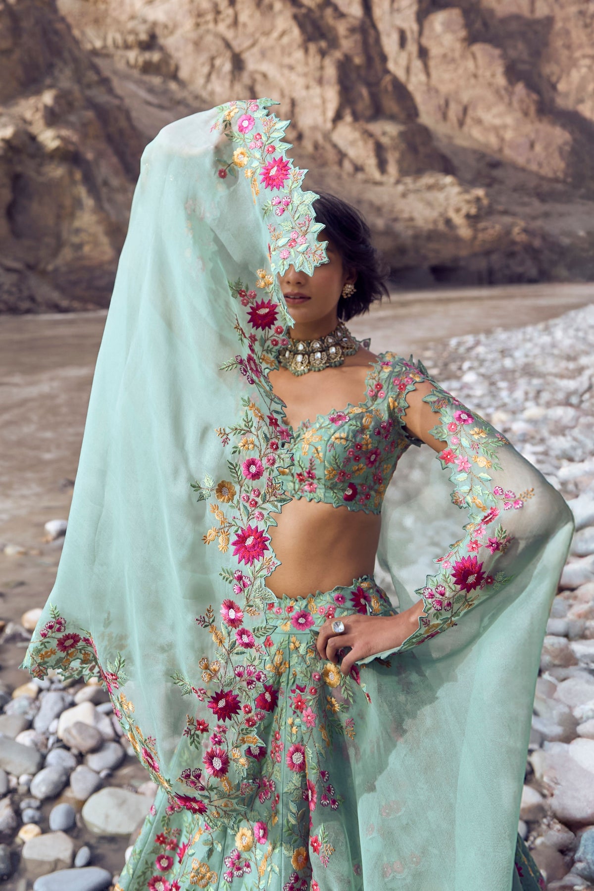 Azure Lehenga Set