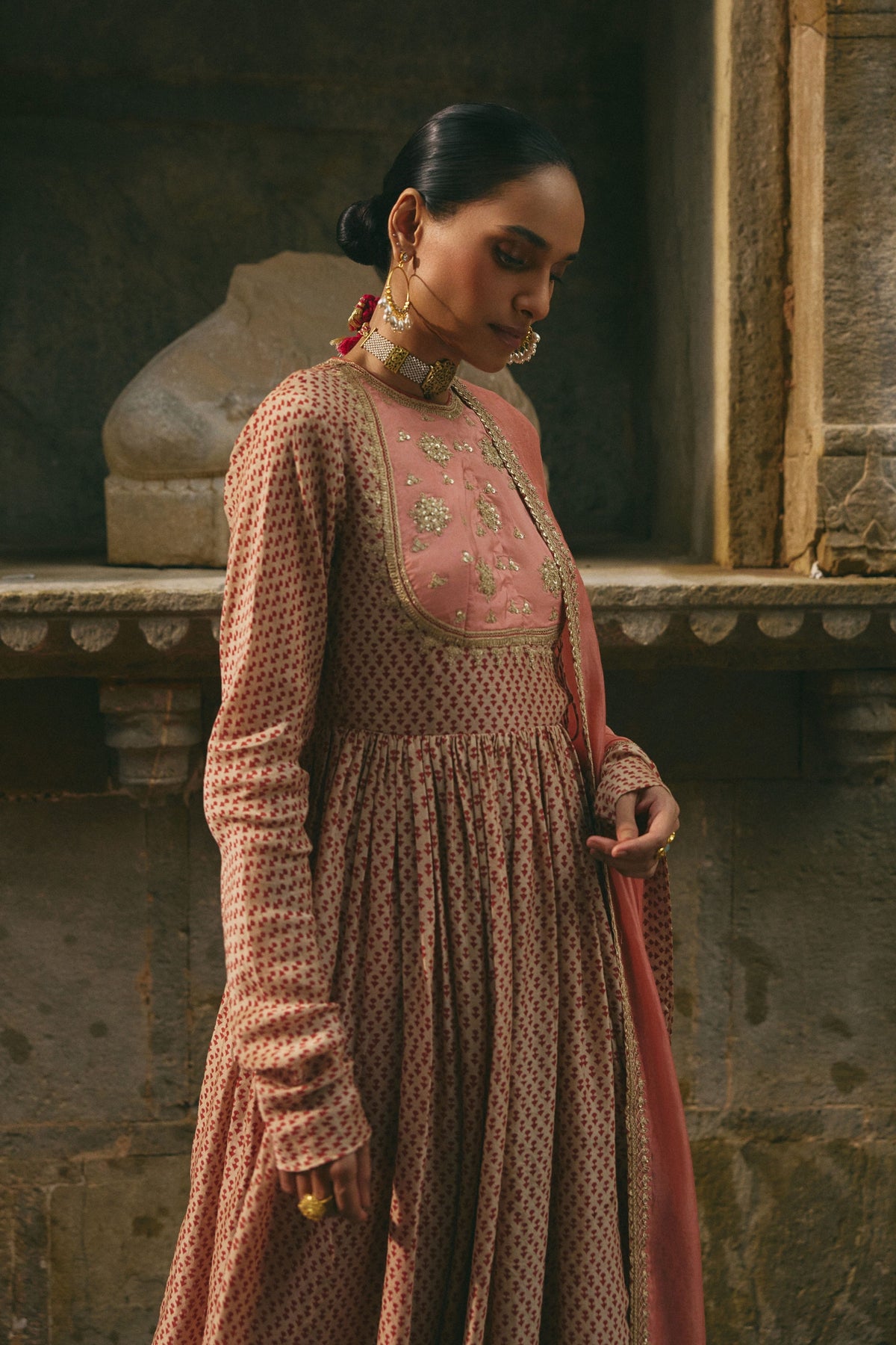 Printed Anarkali Set