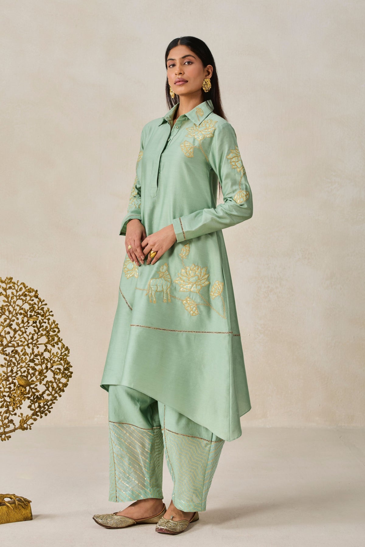 Green Kurta With Salwar