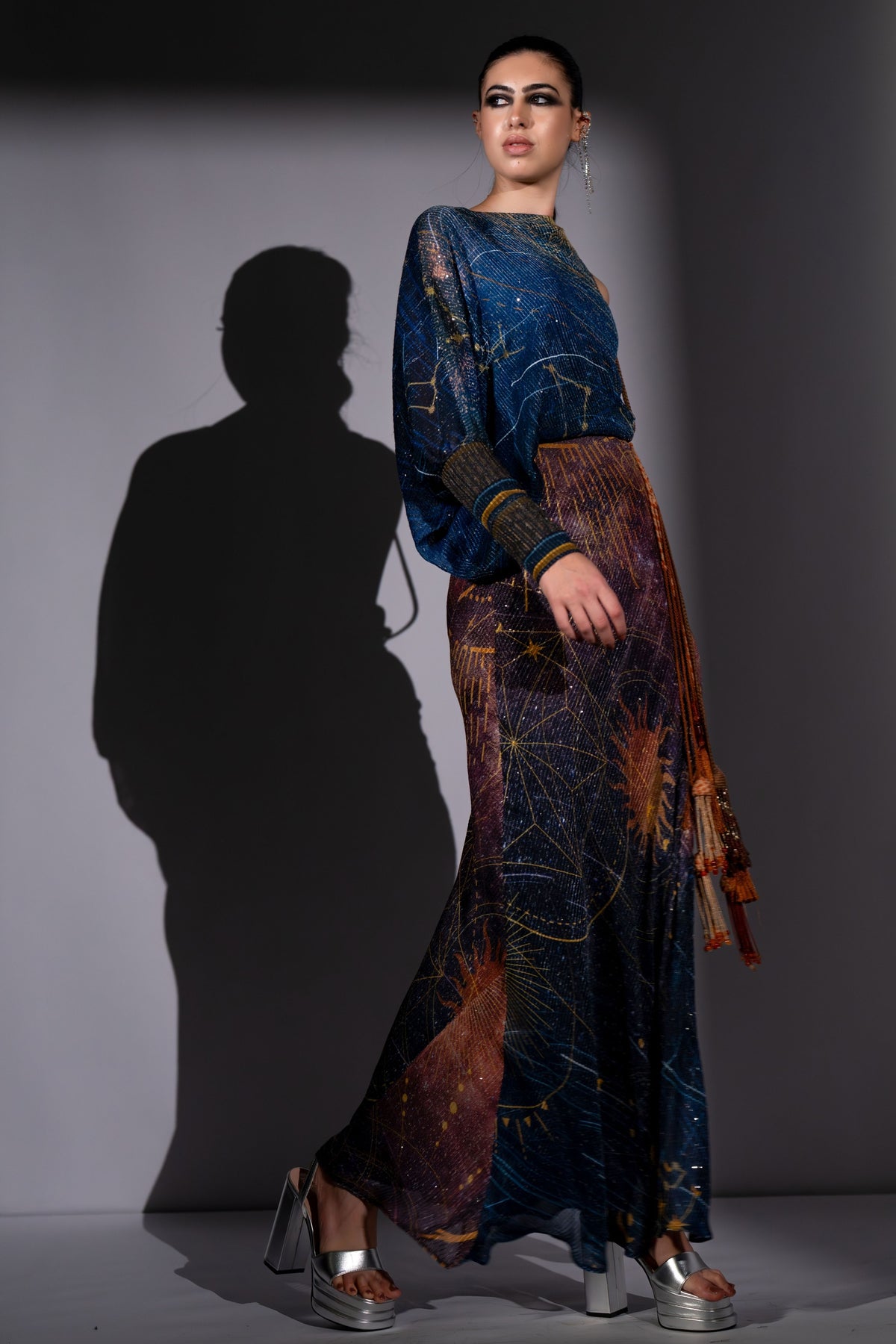 Blue One Shoulder Dress