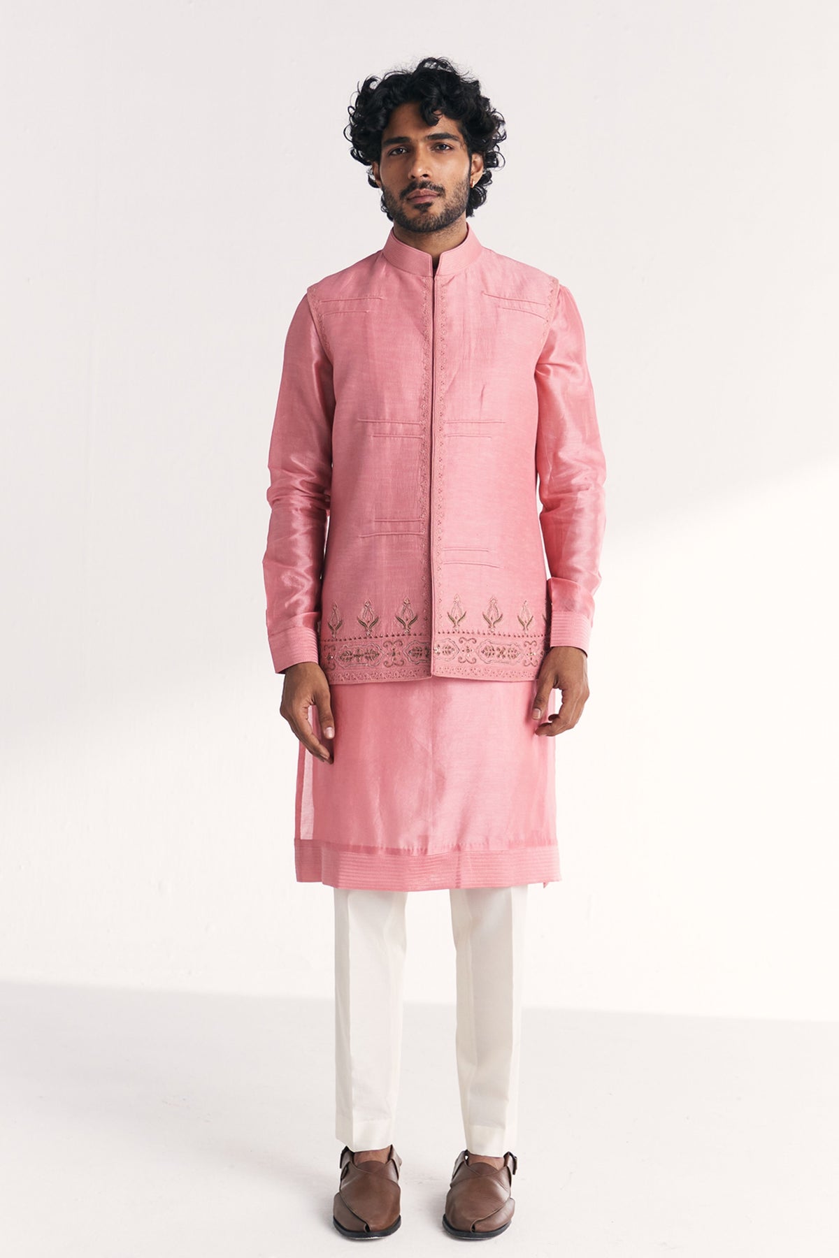 Jal Pink Nehru Jacket Set