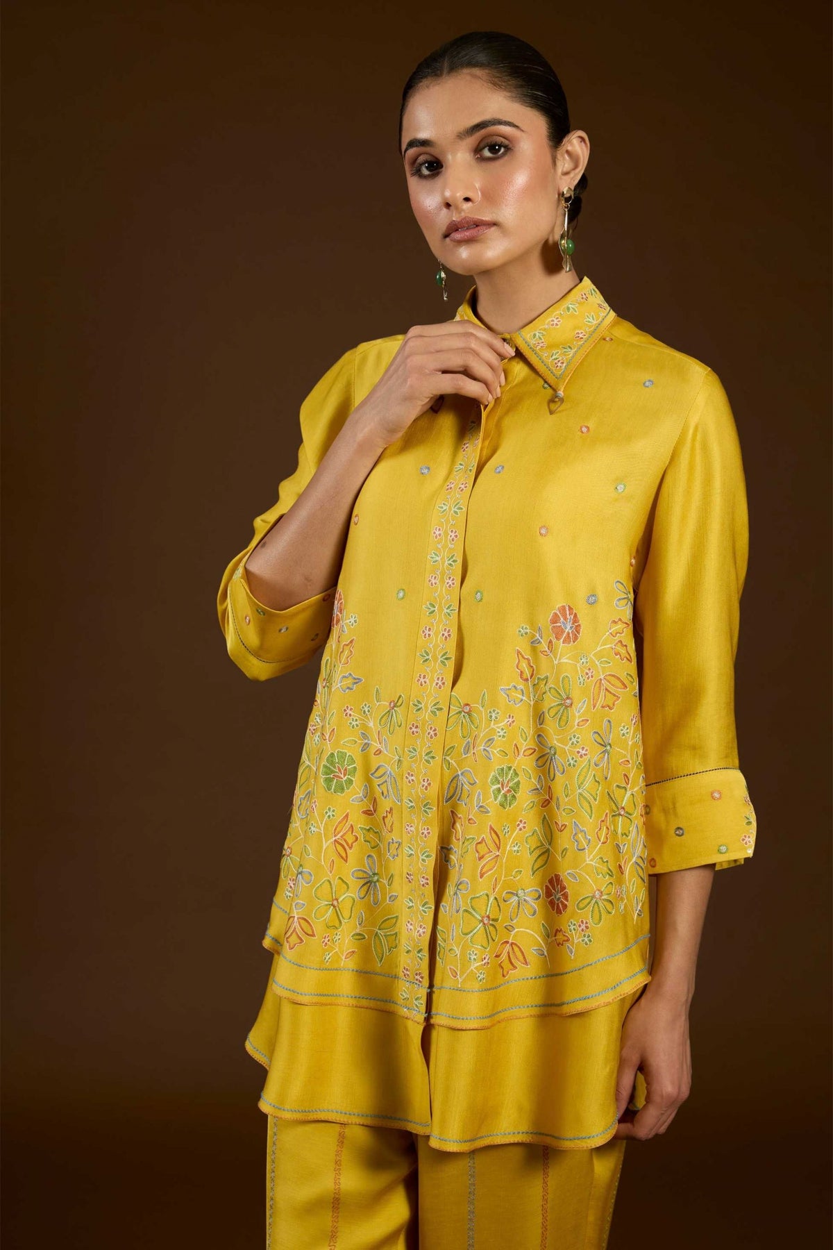 Mustard Aari Co-ord Set