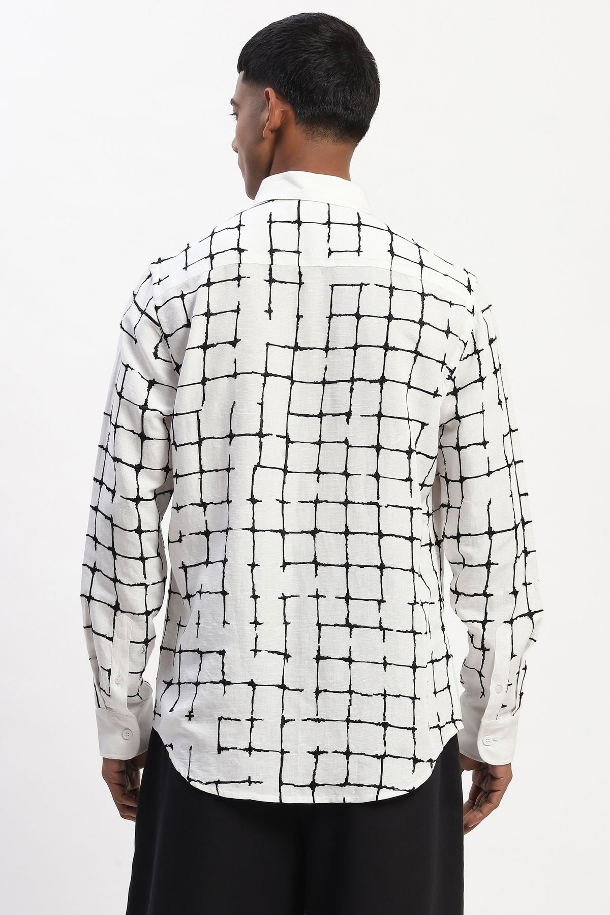 Embroidered Grid Shirt