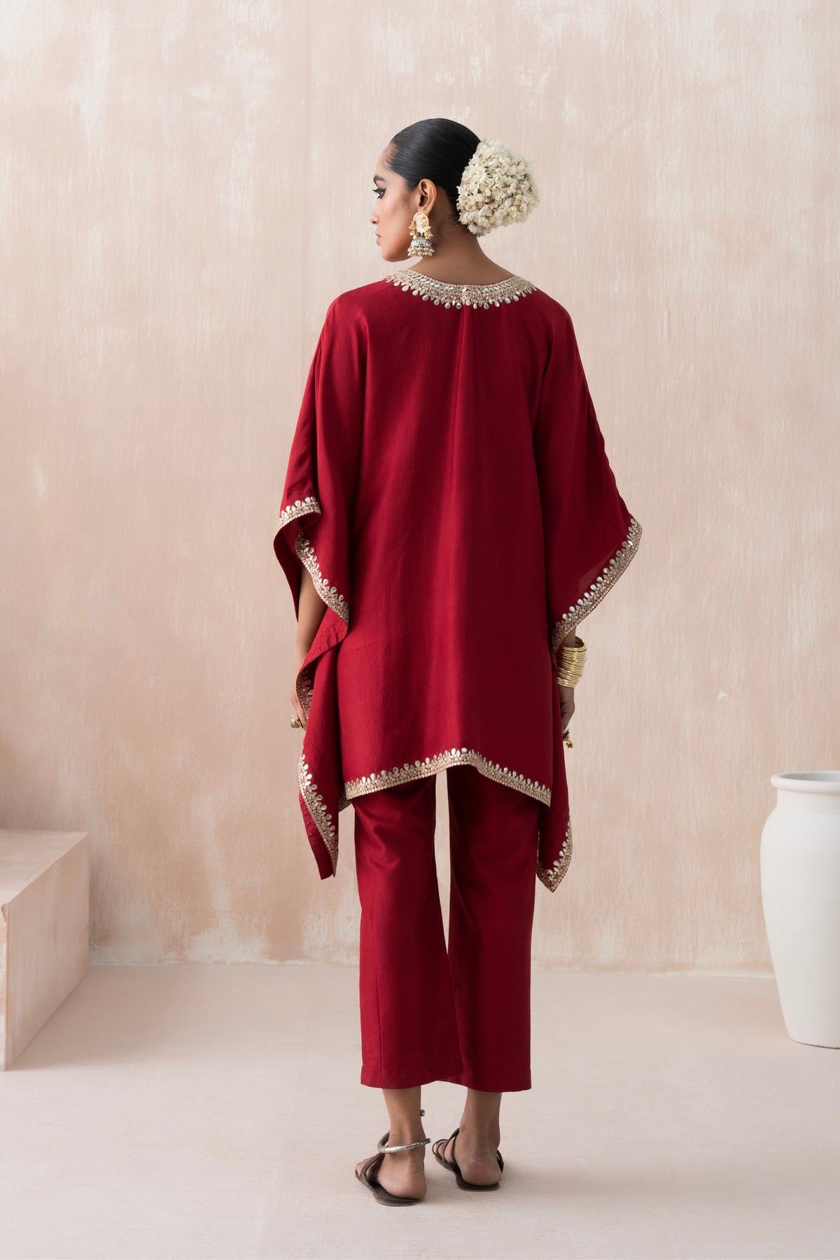 Maroon Kaftan Set