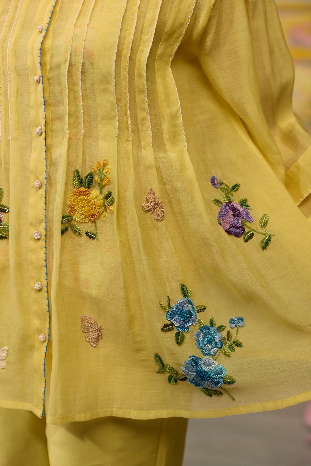 Sunray Floral Beaded Shirt