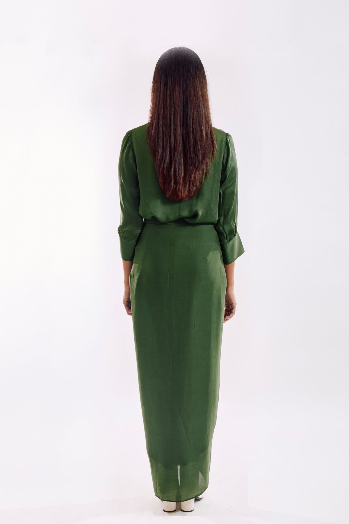 Green Side Tie Top