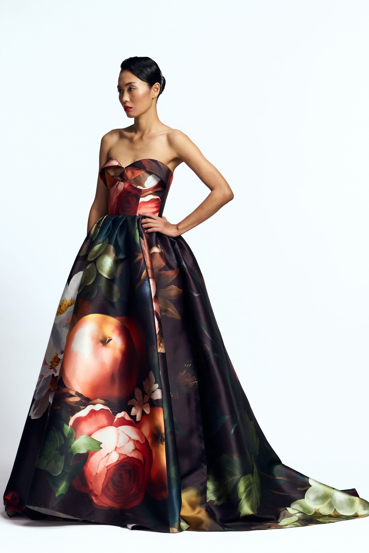 Strapless Draped Gown