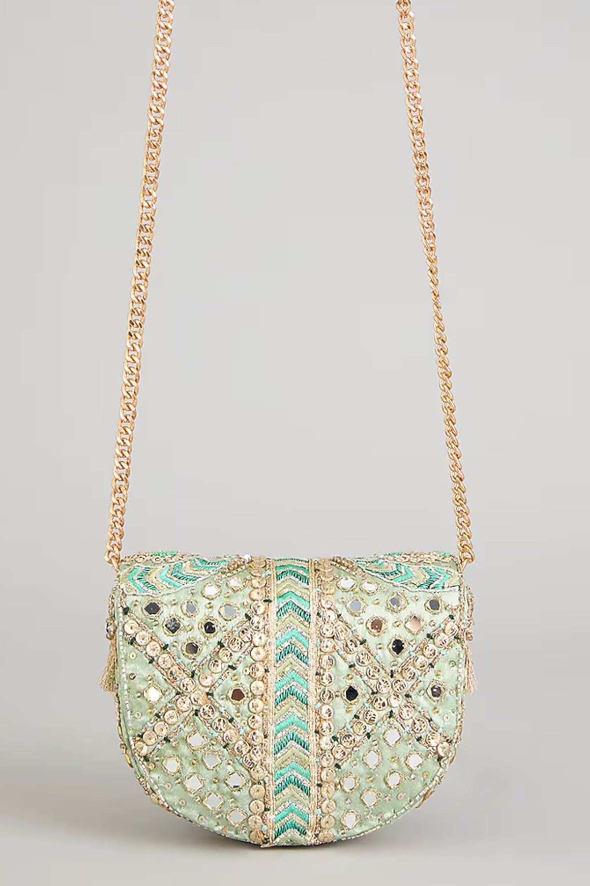 Rangrez Mini Jade Green Clutch