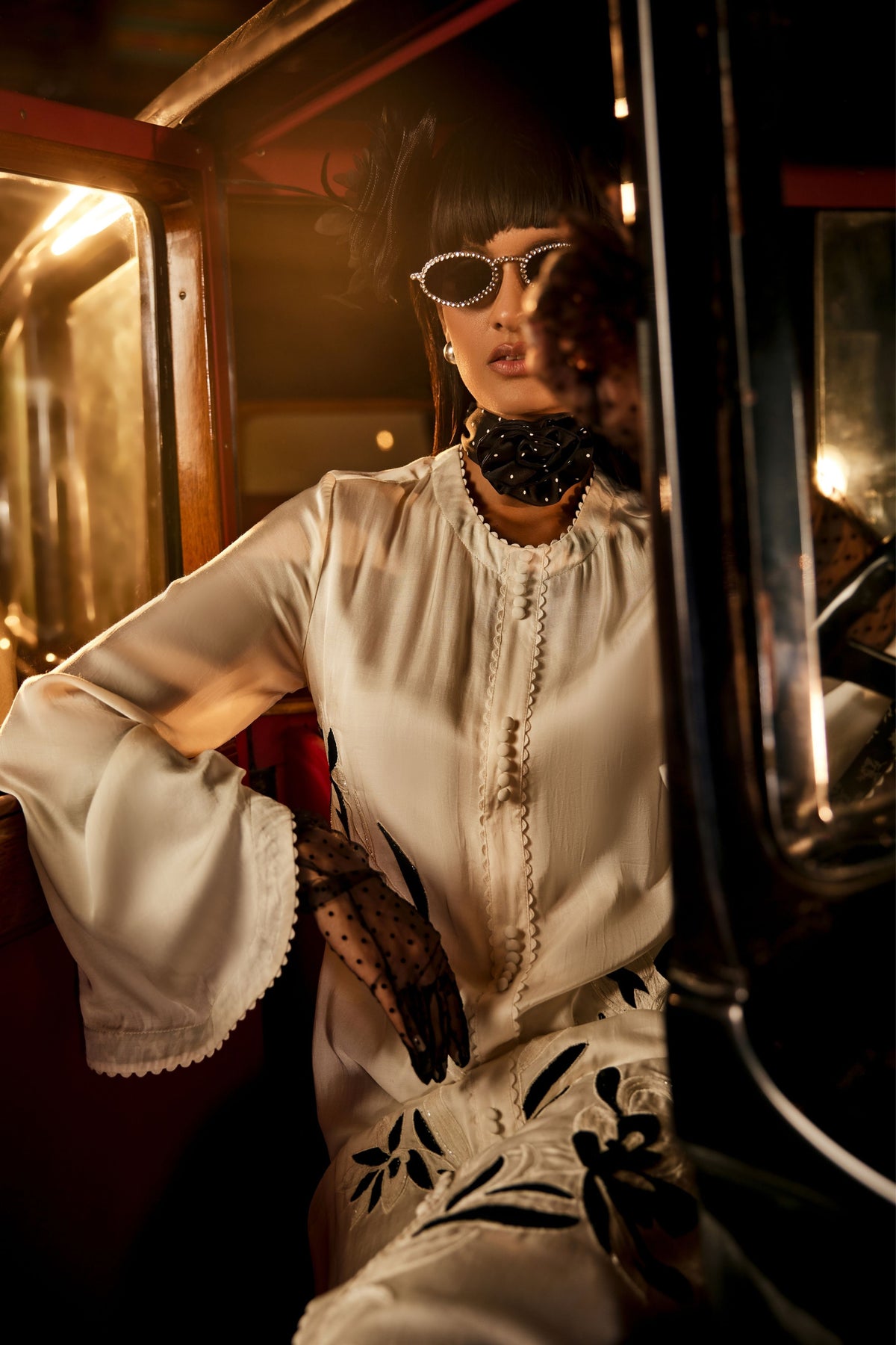 White Calf Length Dress
