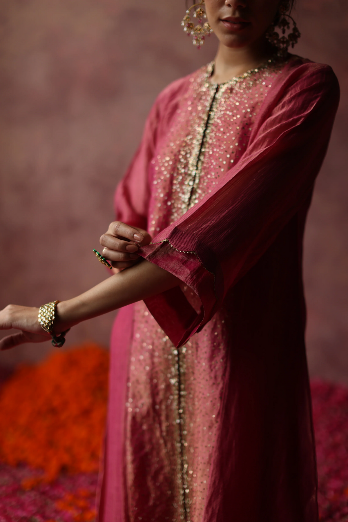 Fuchsia Pink Paakizah Kurta Set