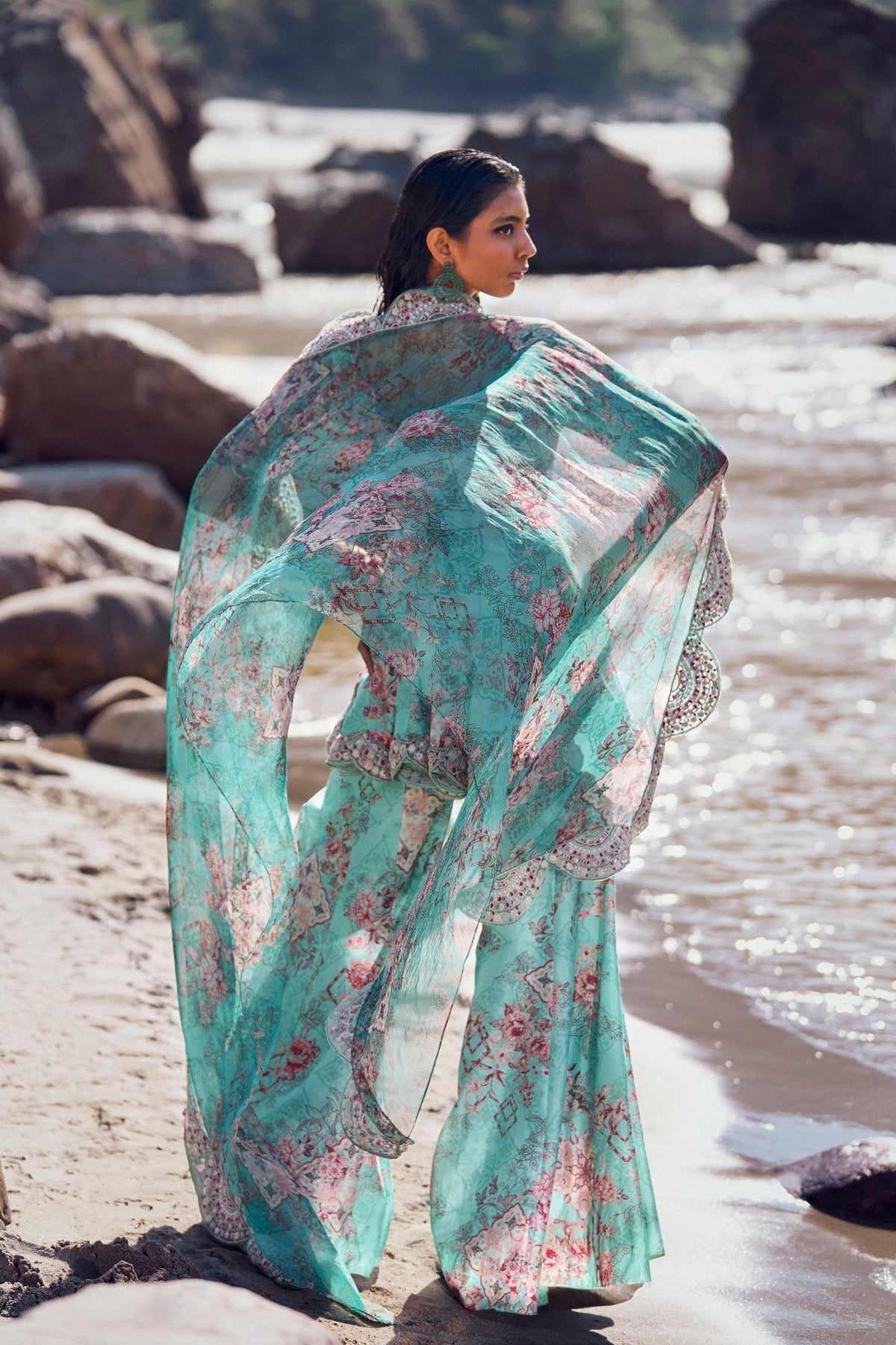 Asra Chanderi Sharara Set