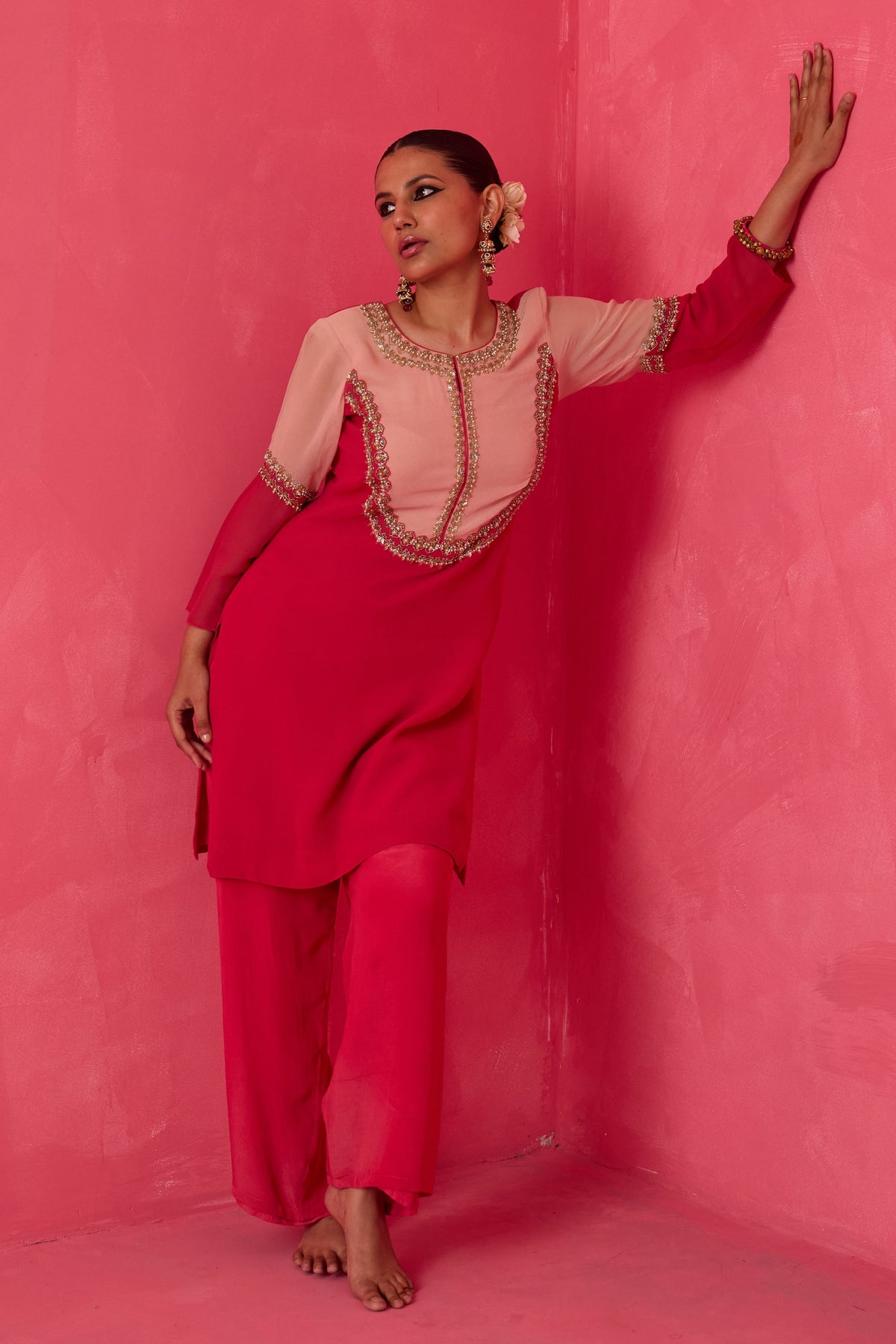Pink Kurta Set