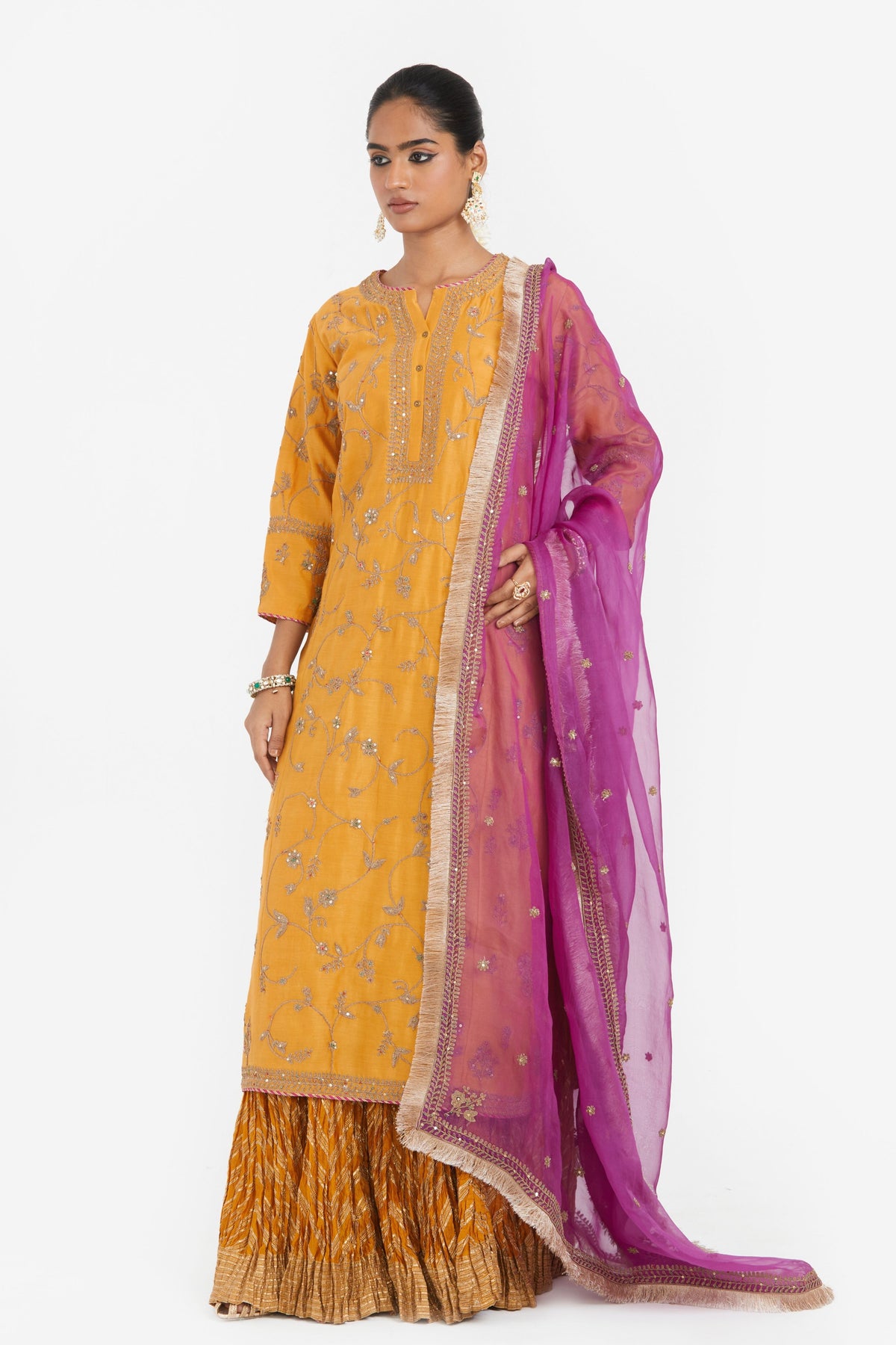 Deep Yellow Lehenga Set