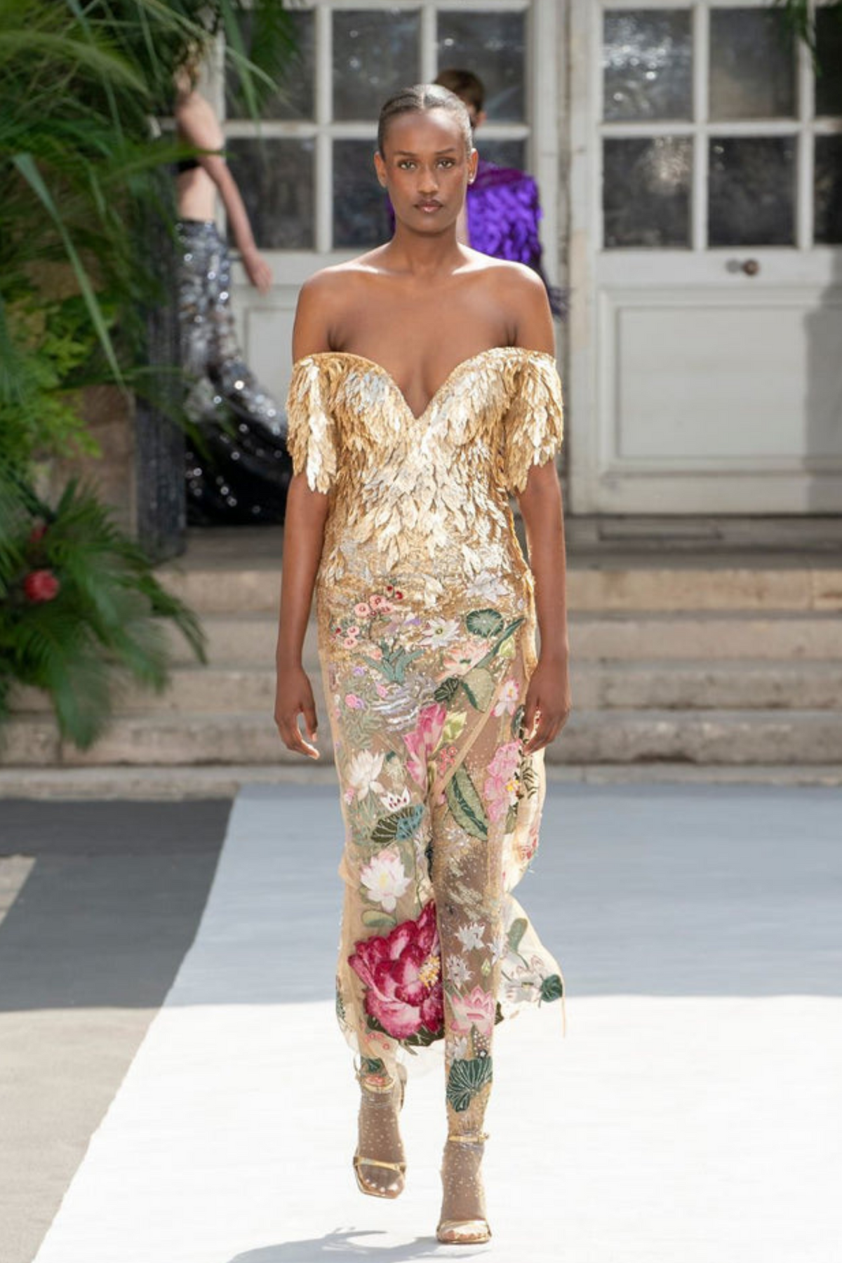 Le Soleil Padma Off-shoulder Gown