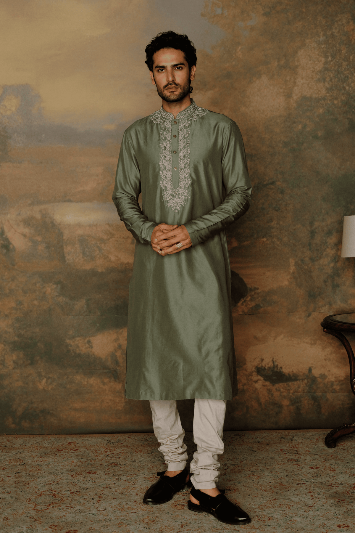 Kurta With Beige Chudidar