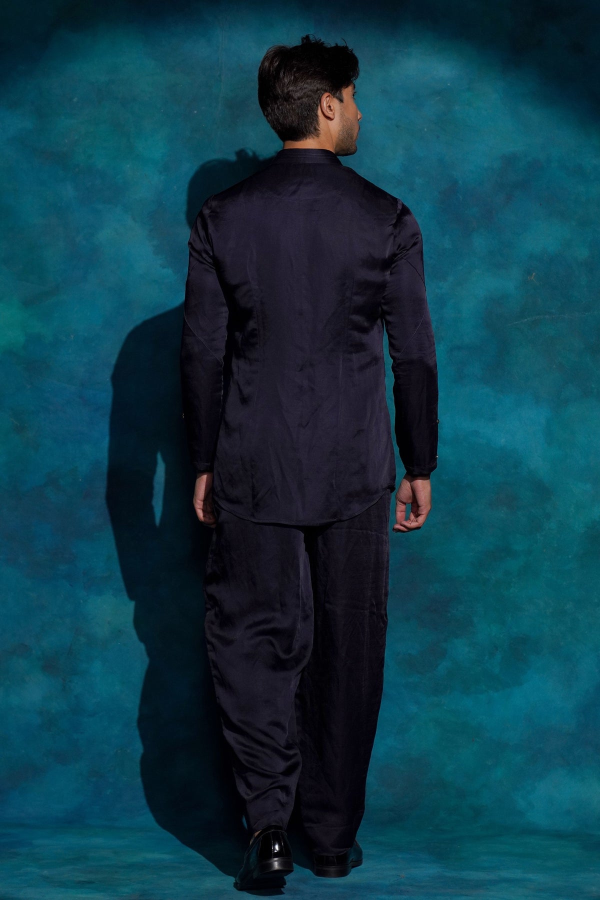 Midnight Blue Shirt Set