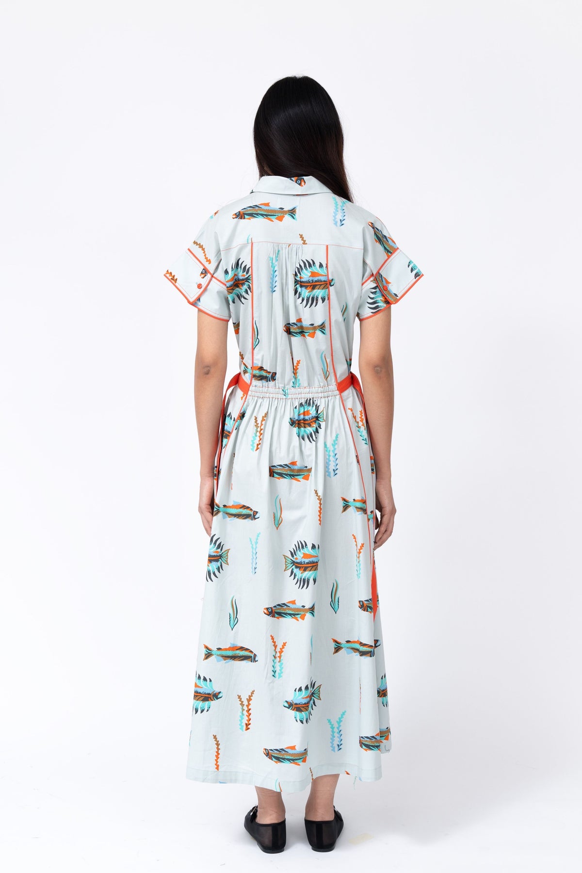 Scale Fish Print Tong Dress