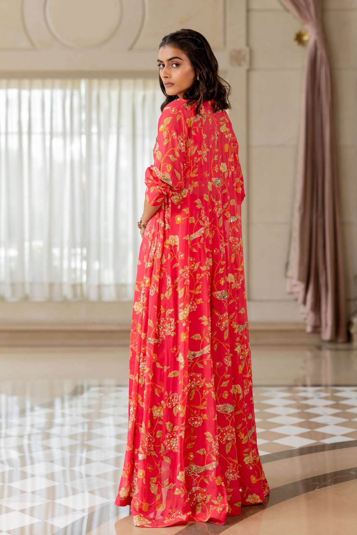 Halima Peony Pink Jacket Set