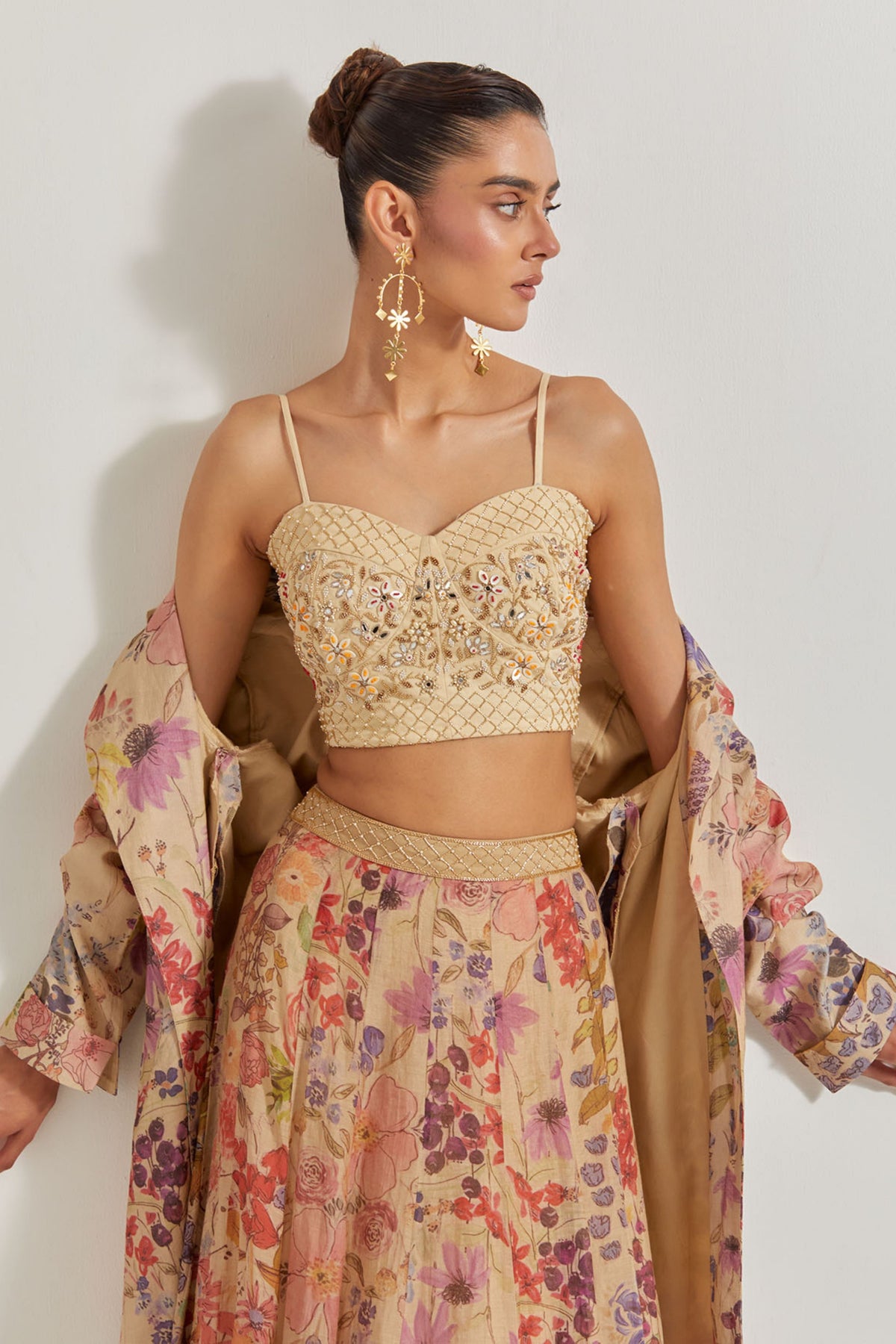 Tissue Chander Jacket Set