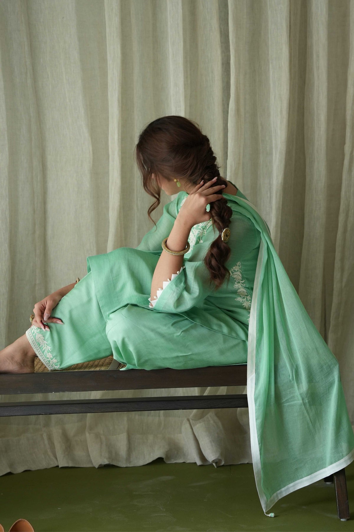 Pista Green Kurta Set