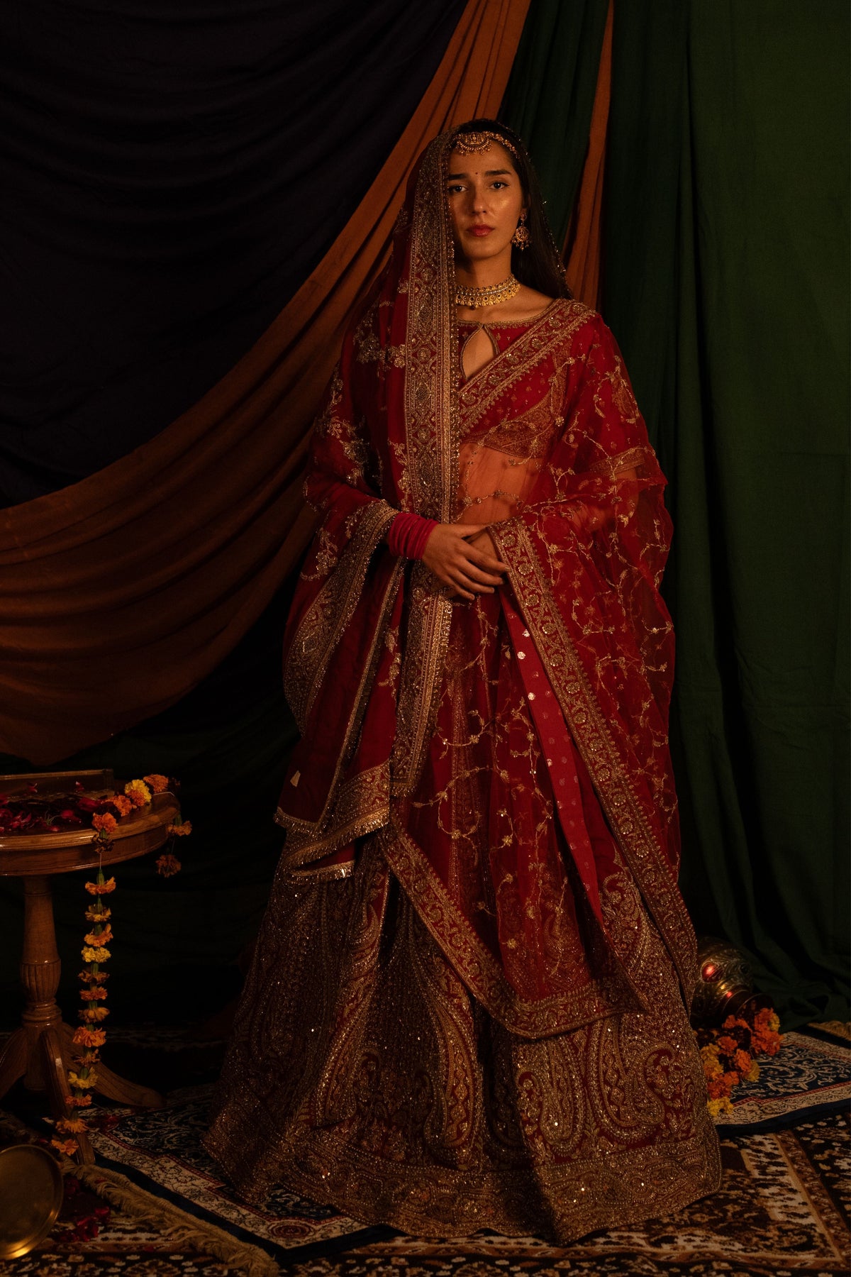 Surkh Rang Lehenga Set