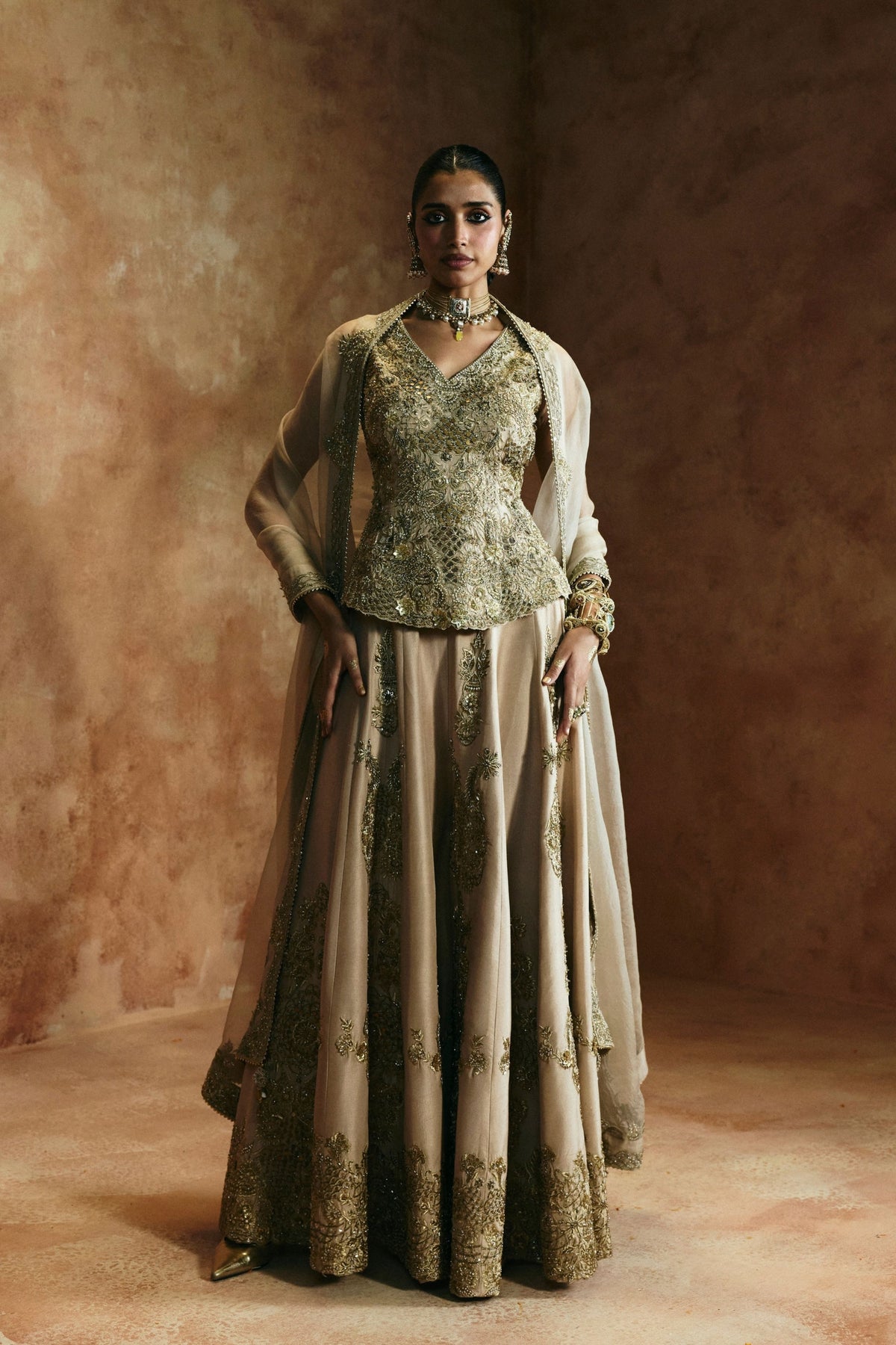 Ivory Sindh Sharara Set