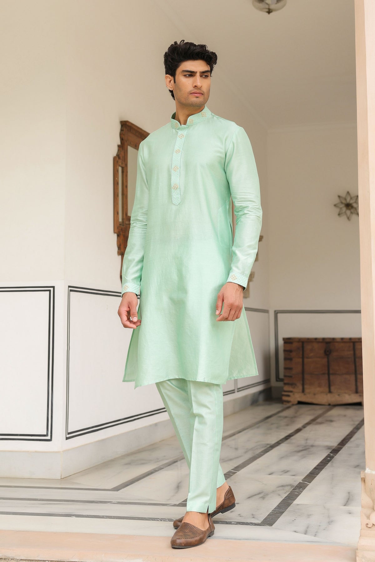 Gulzar Mint Green Kurta Set